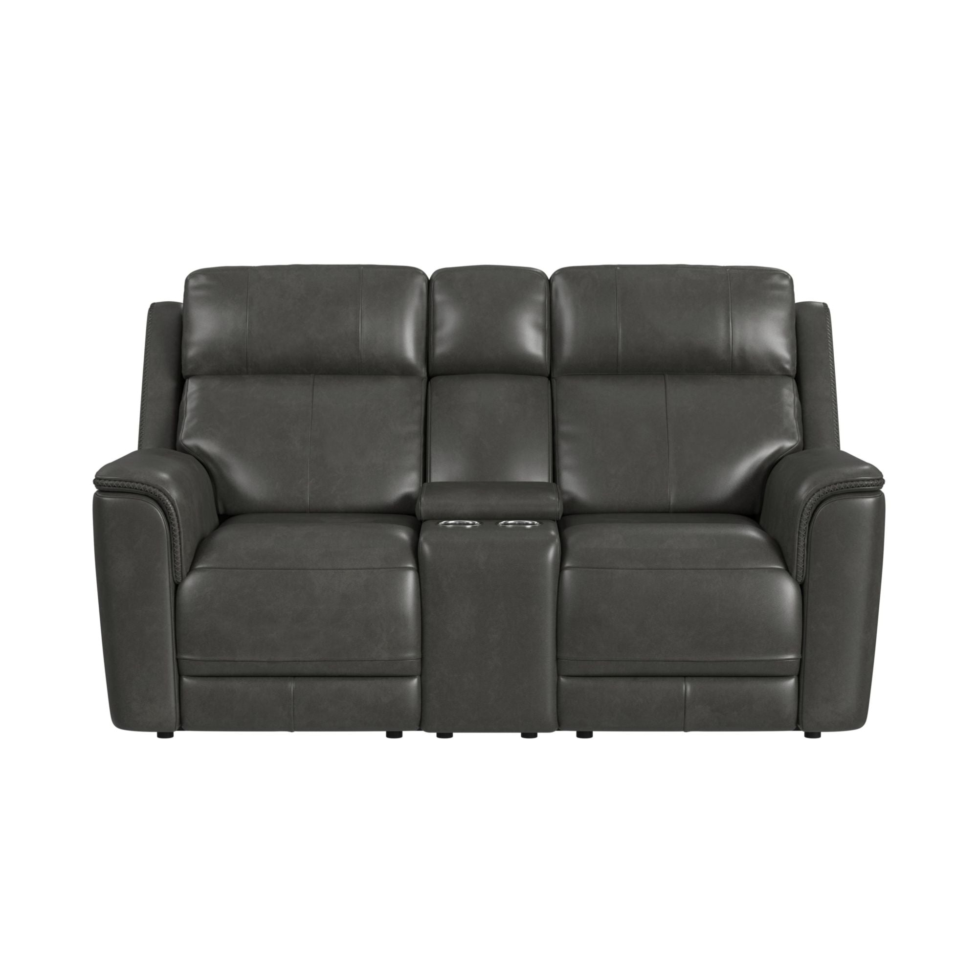 Mustang P3 Loveseat with Console in Aline Anthracite