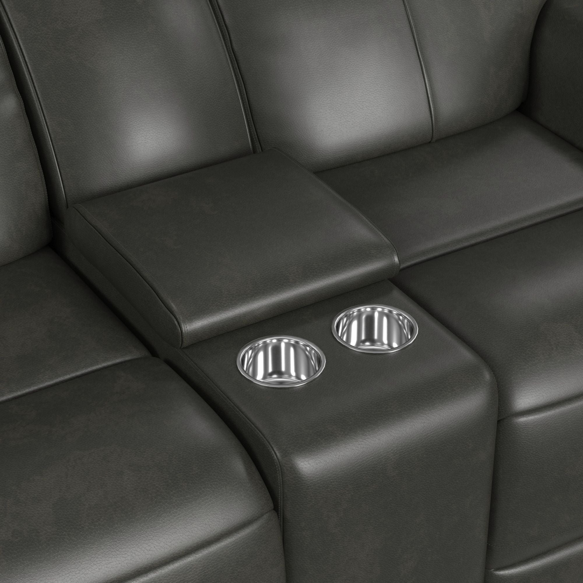 Mustang P3 Loveseat with Console in Aline Anthracite