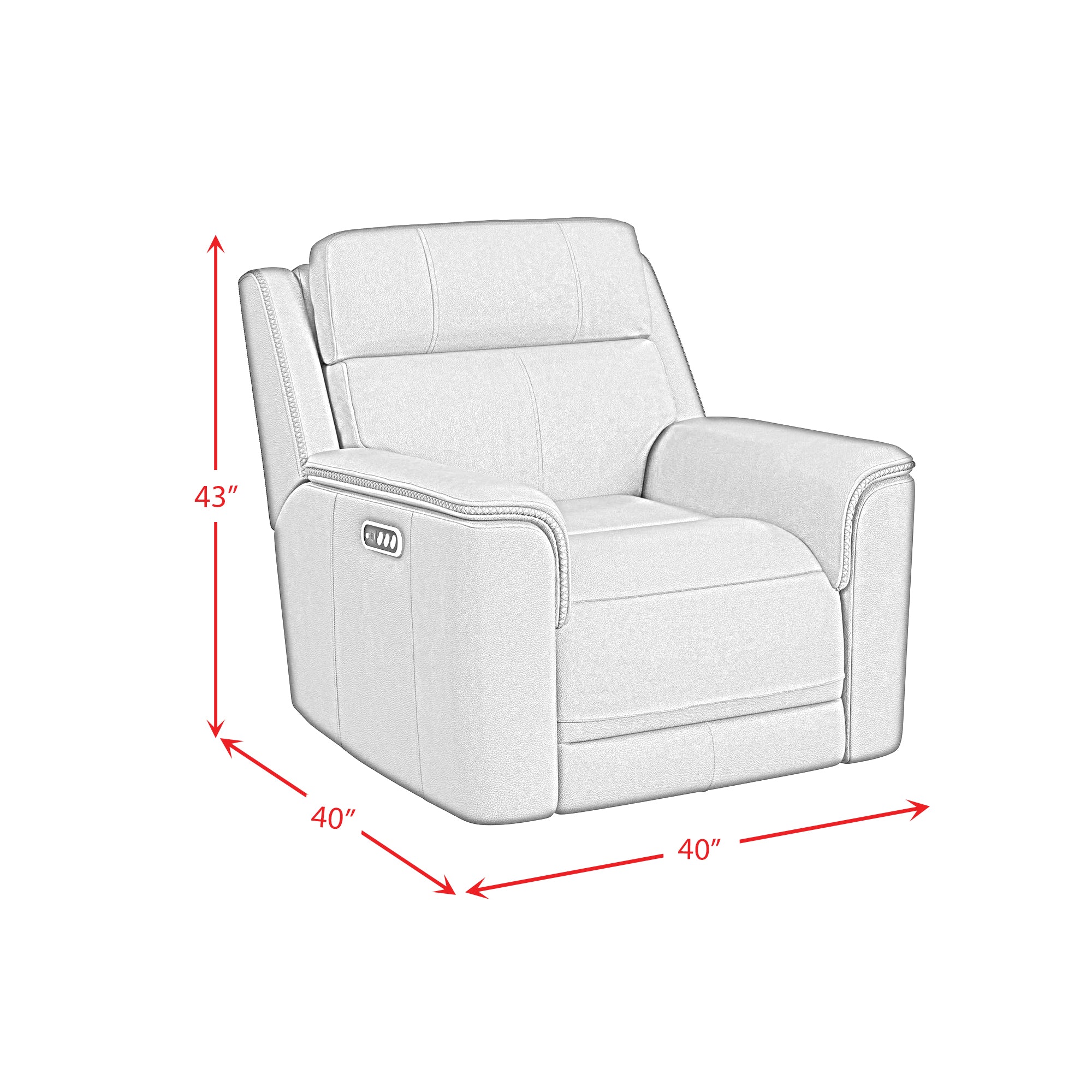 Mustang P3 Recliner in Aline Anthracite