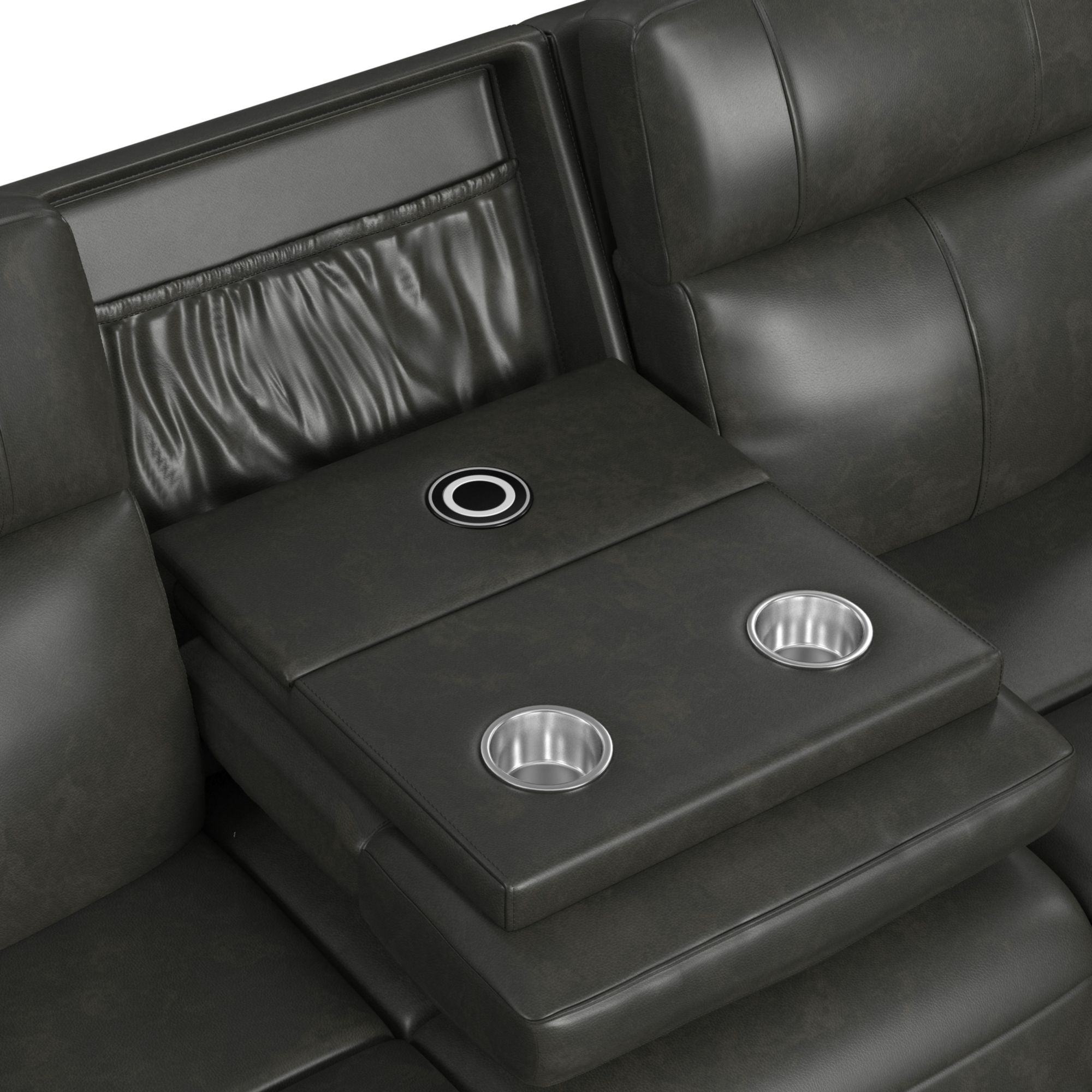 Mustang P3 Sofa with DDT, Wireless Chargerin Aline Anthracite