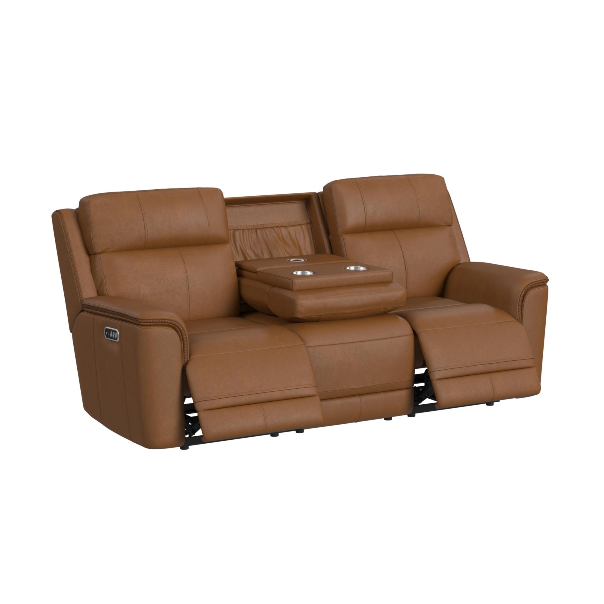 Mustang P3 Sofa with DDT, Wireless Charger in Aline Butternut