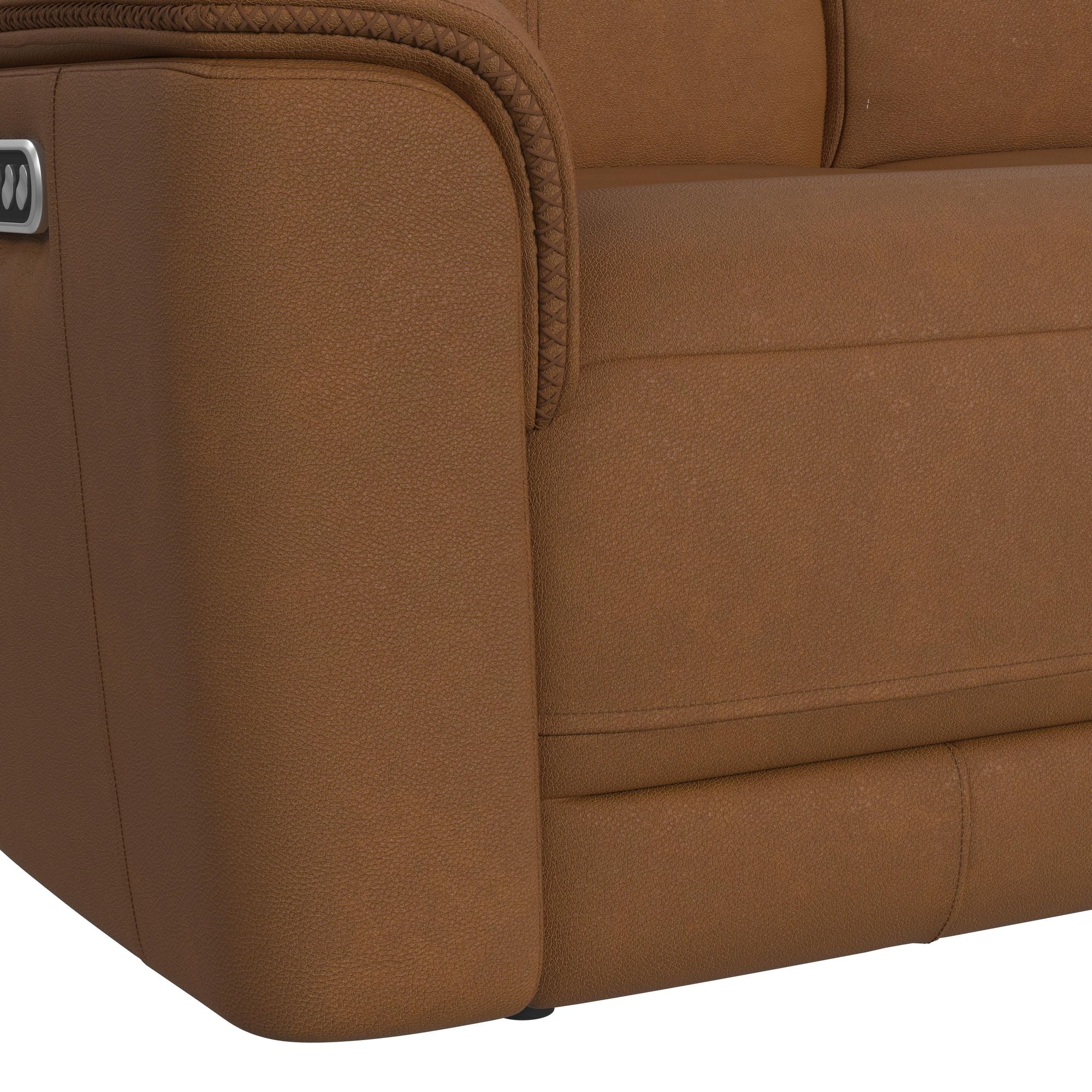 Mustang P3 Sofa with DDT, Wireless Charger in Aline Butternut