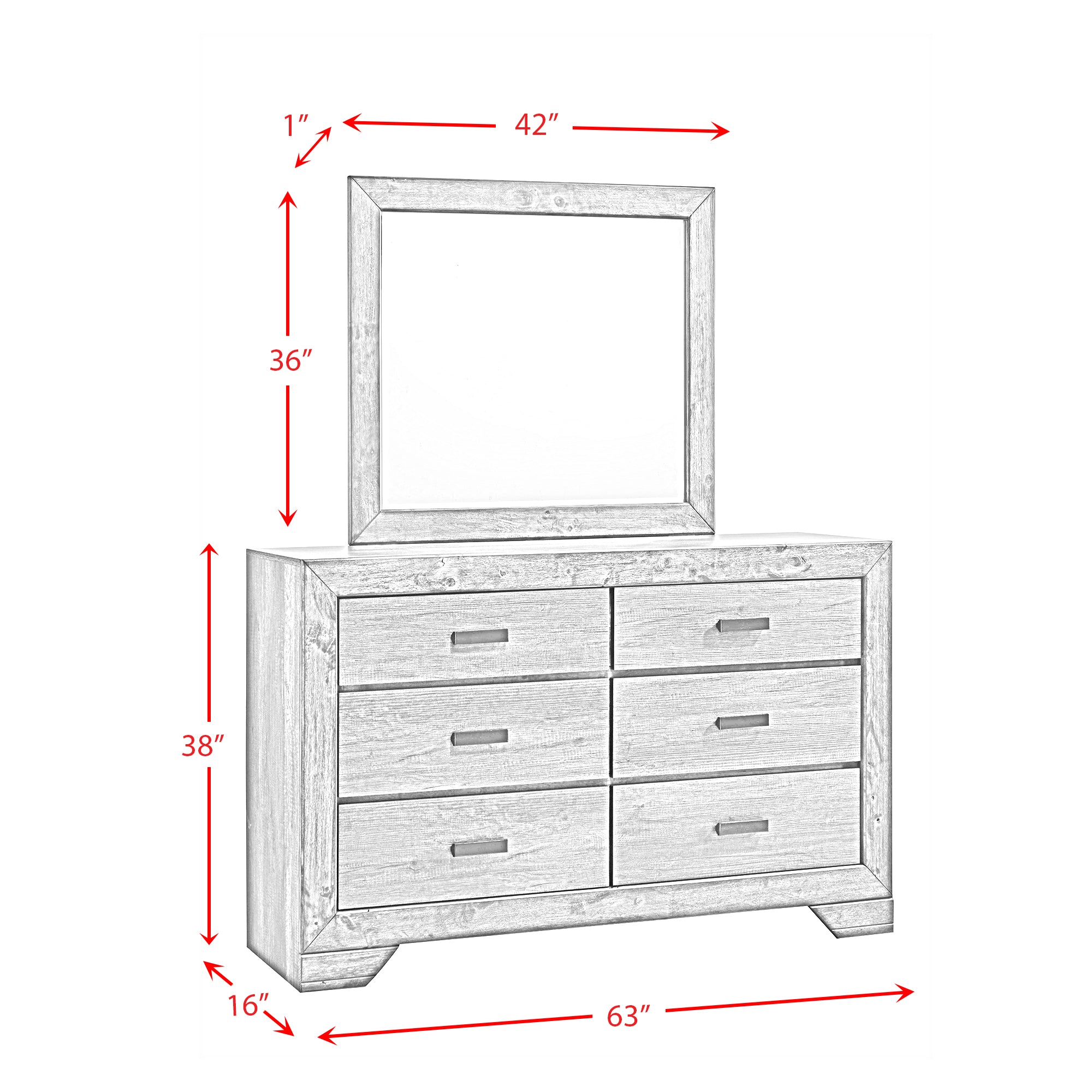 Nathan Dresser & Mirror Set