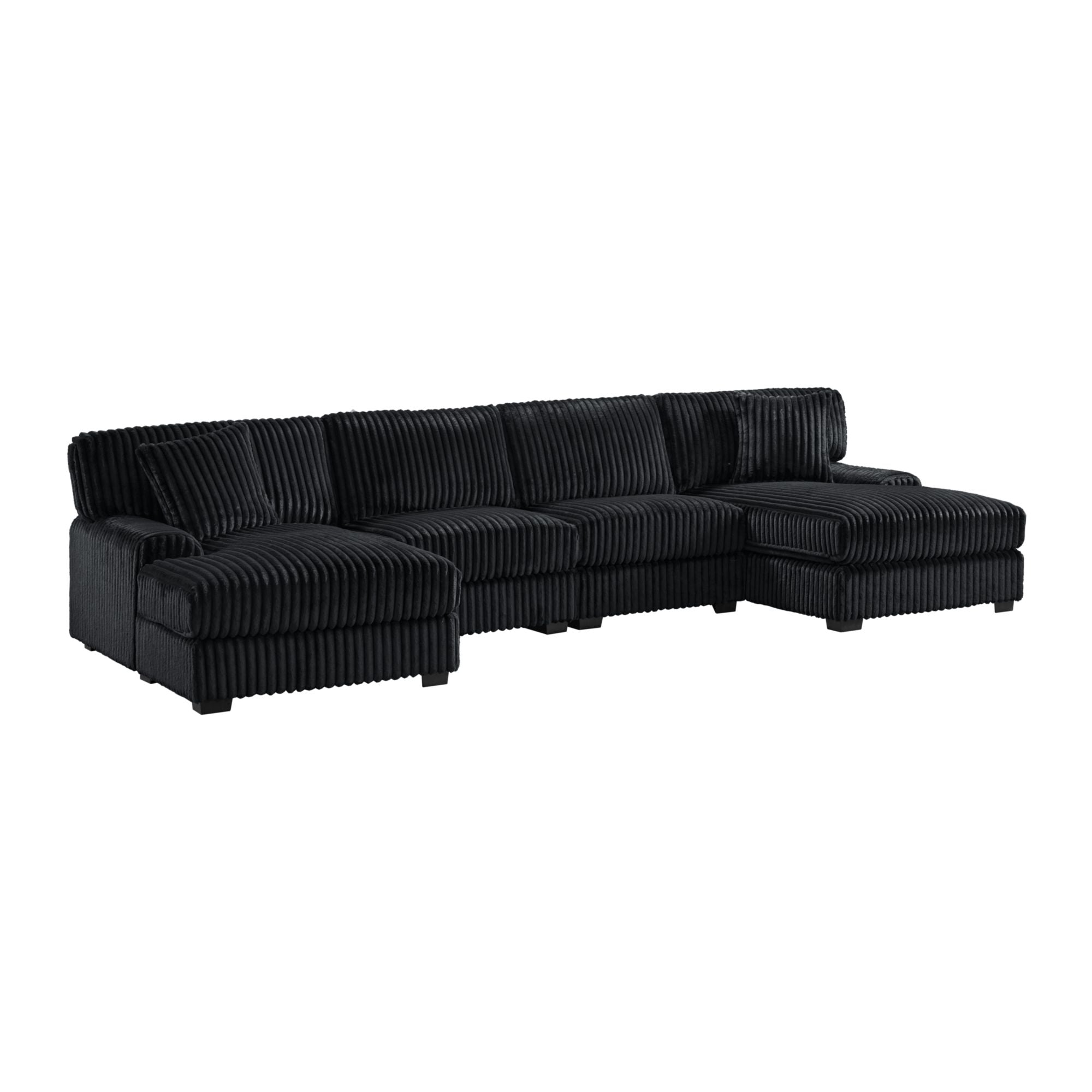 Nightfall Armless Chair in Grand Cord Black