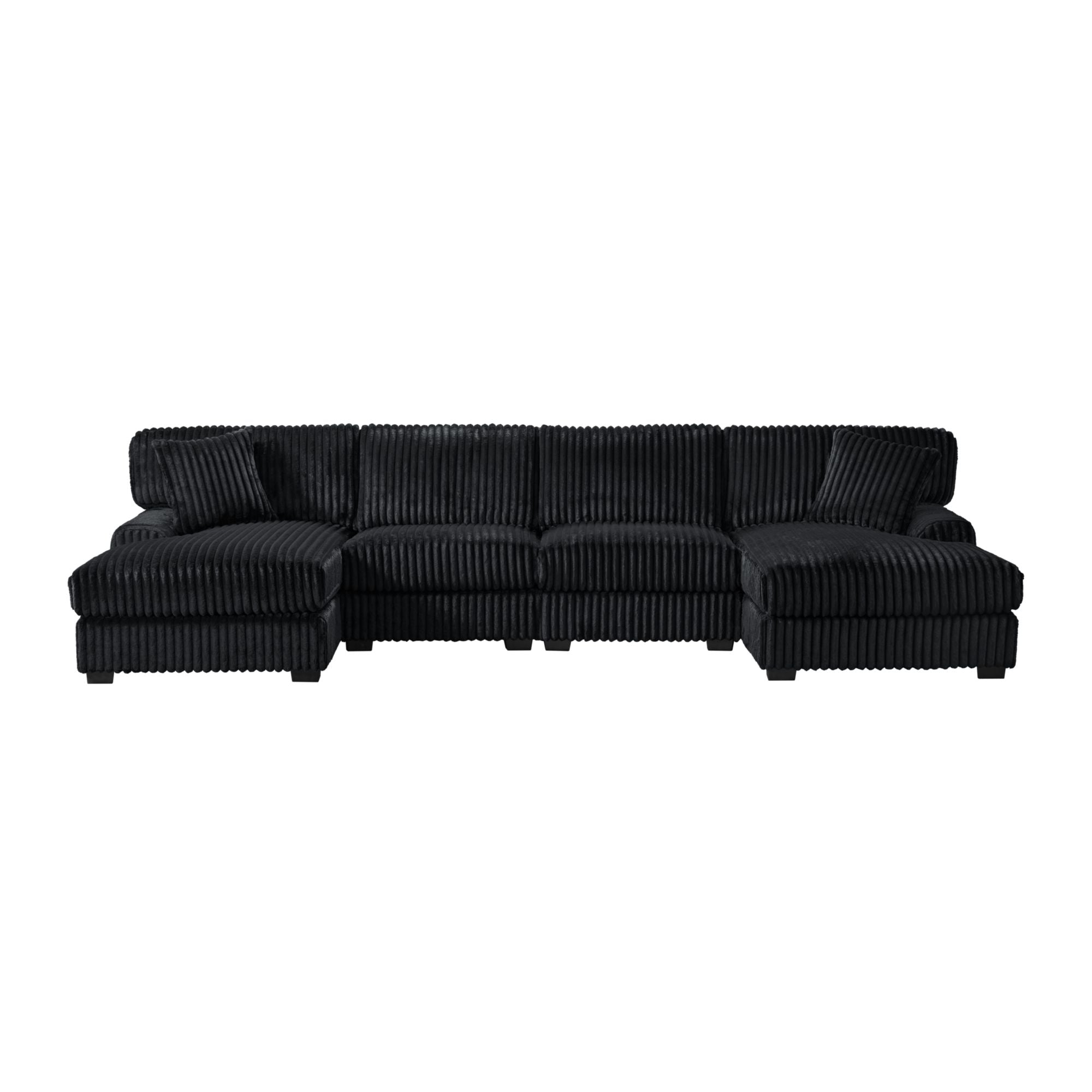 Nightfall Armless Chair in Grand Cord Black
