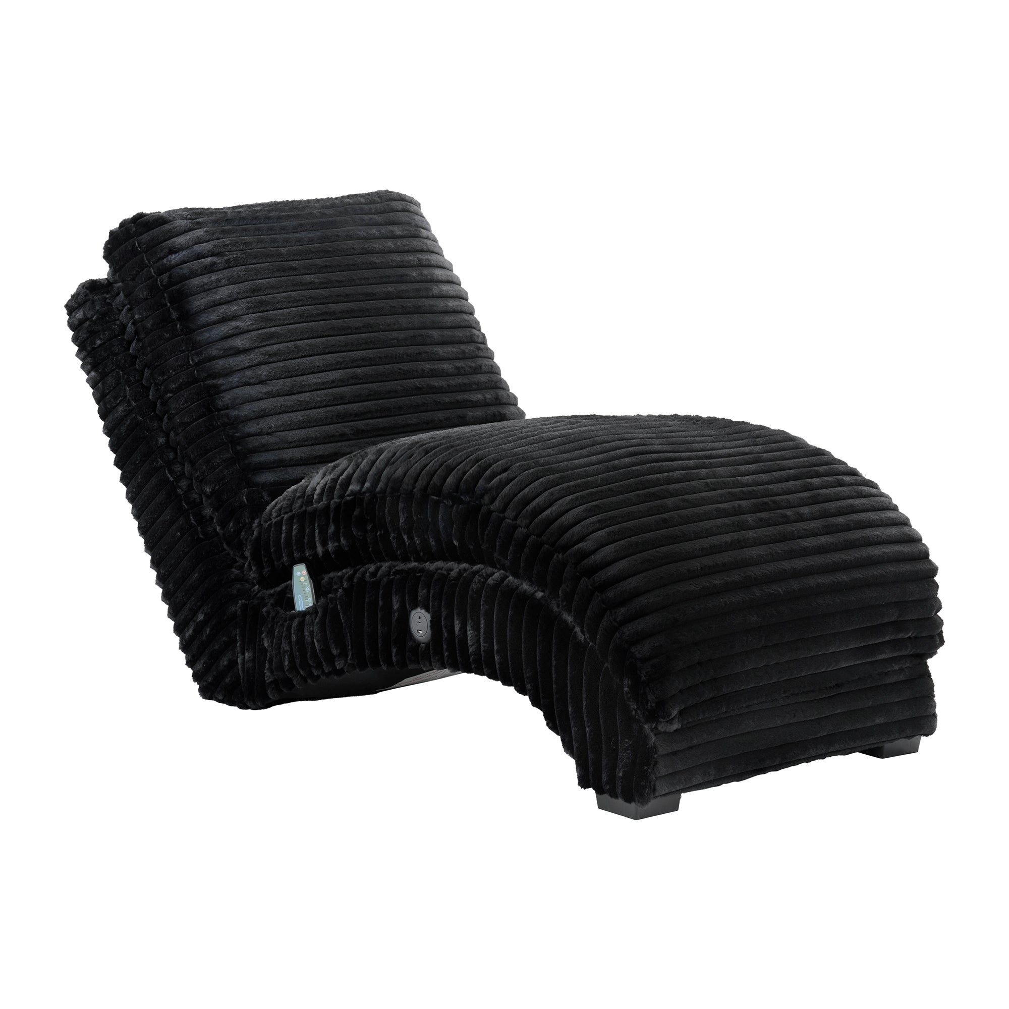 Nori Chaise with Heat Massage, USBC, LED in Masis Black