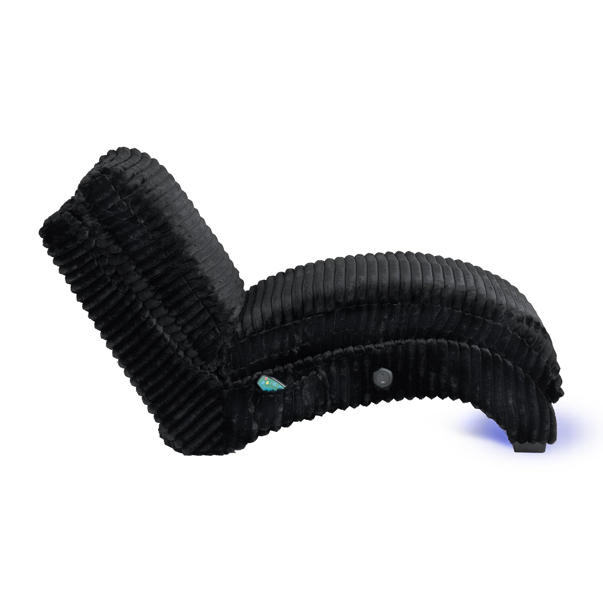 Nori Chaise with Heat Massage, USBC, LED in Masis Black