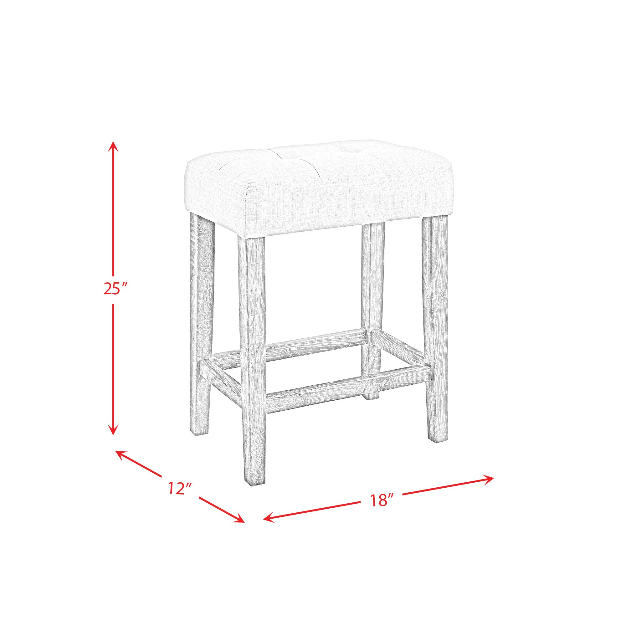 Oak Lawn Grey Bar Table Single Pack (Table + 3 Tan Fabric Stools)