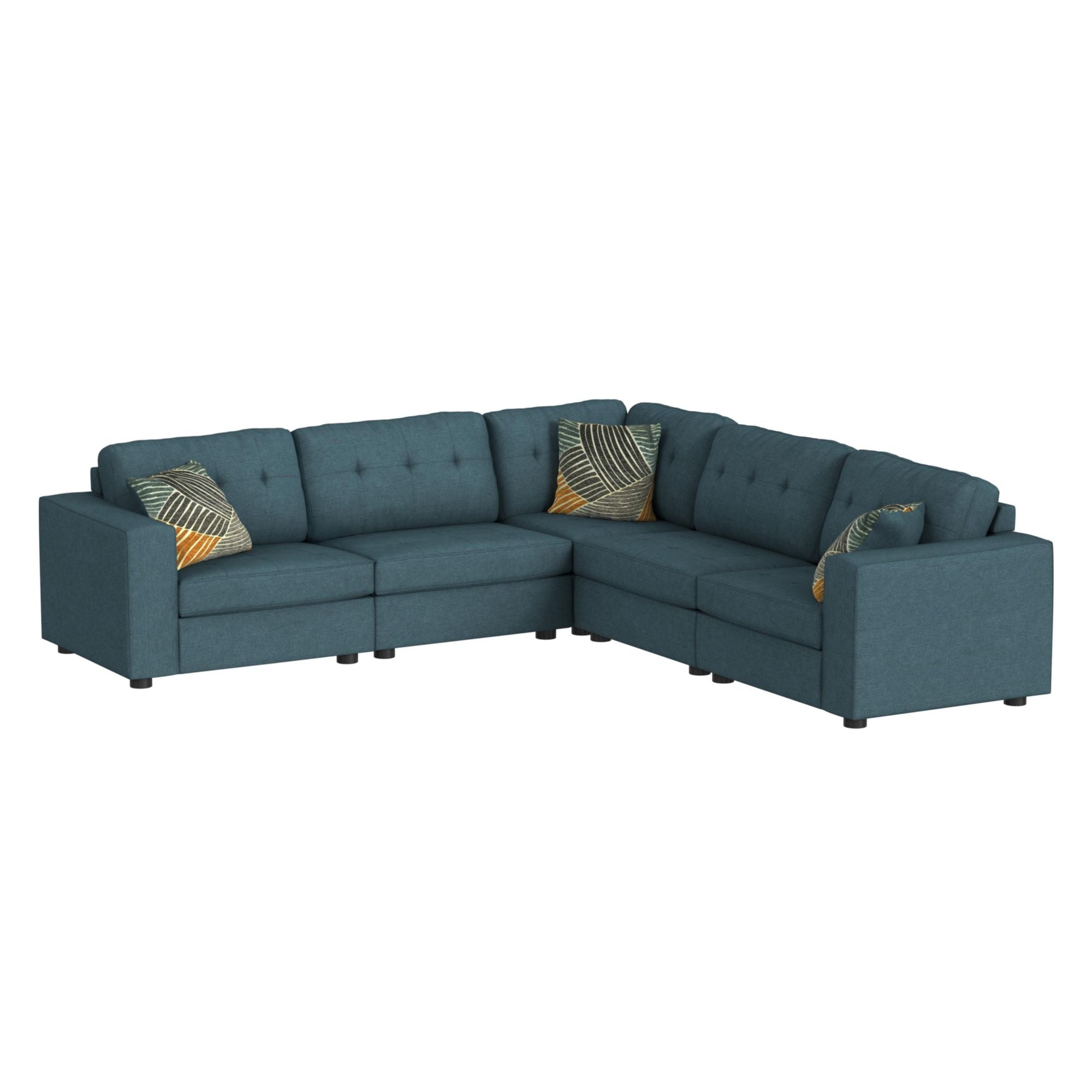 Options One RHF Chair in Palmer Plus Teal with 1 Pillow 20"
