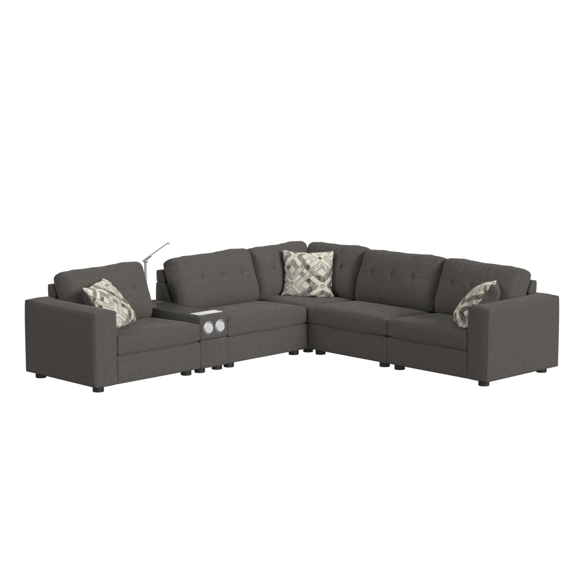 Options One LHF Chair in Palmer Plus Ash with 1 Pillow 20"