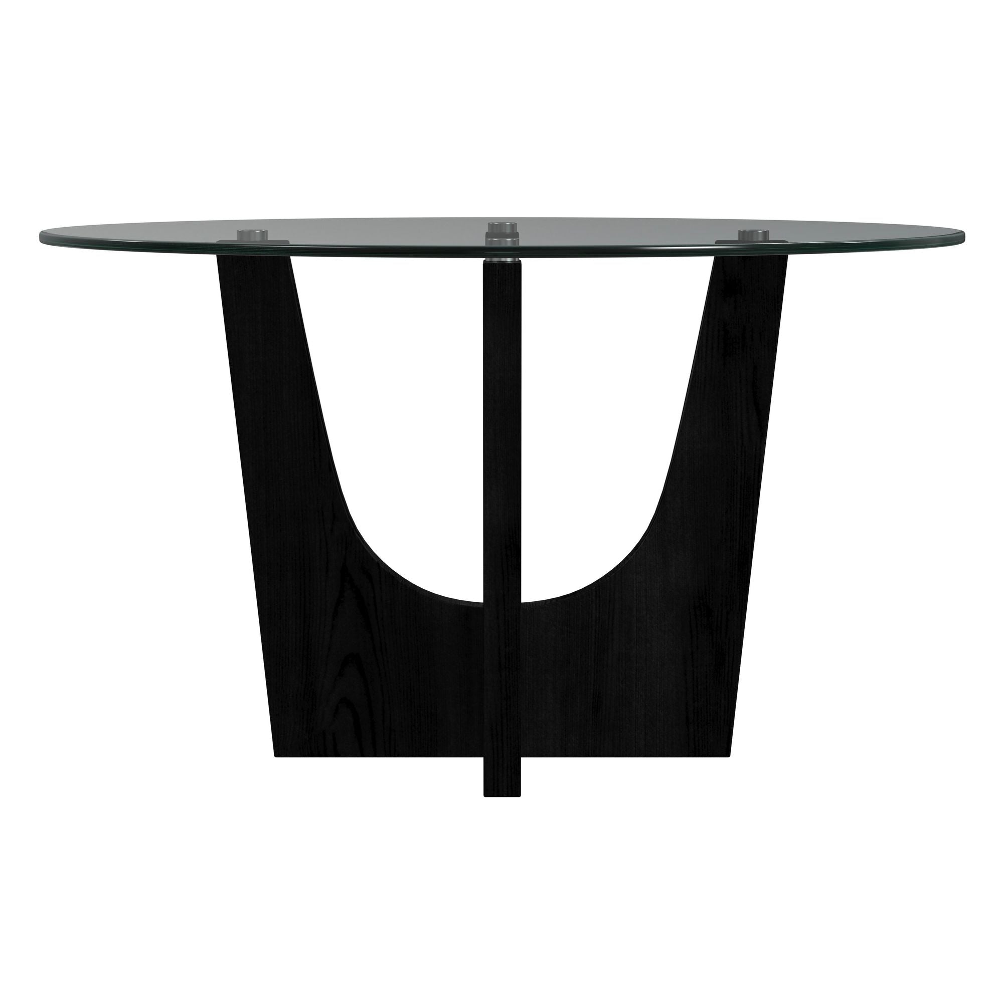 Oregon Round Counter Table with Glass Top in Black