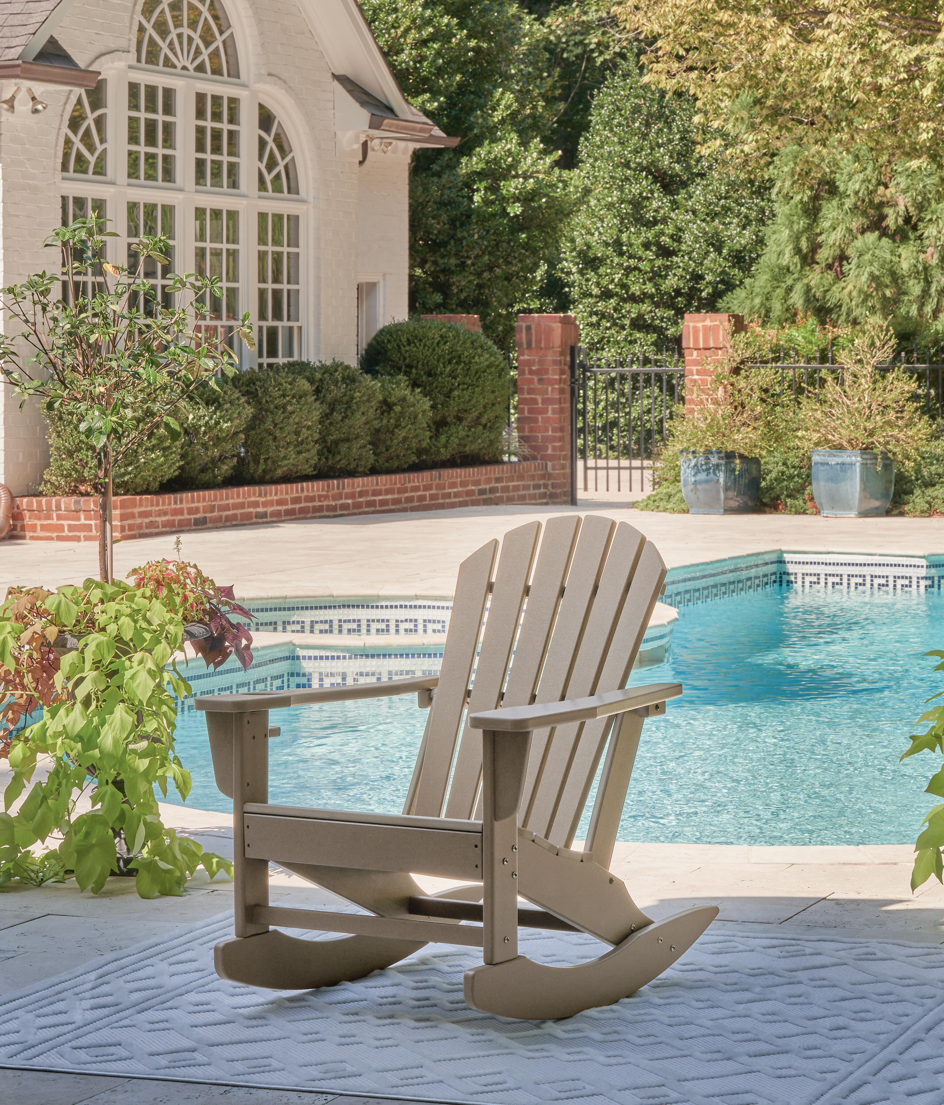 Dar Furniture - Ashley Furniture - Sundown Treasure Outdoor Rocking Chair - Rocking Chair / Driftwood - P014-827