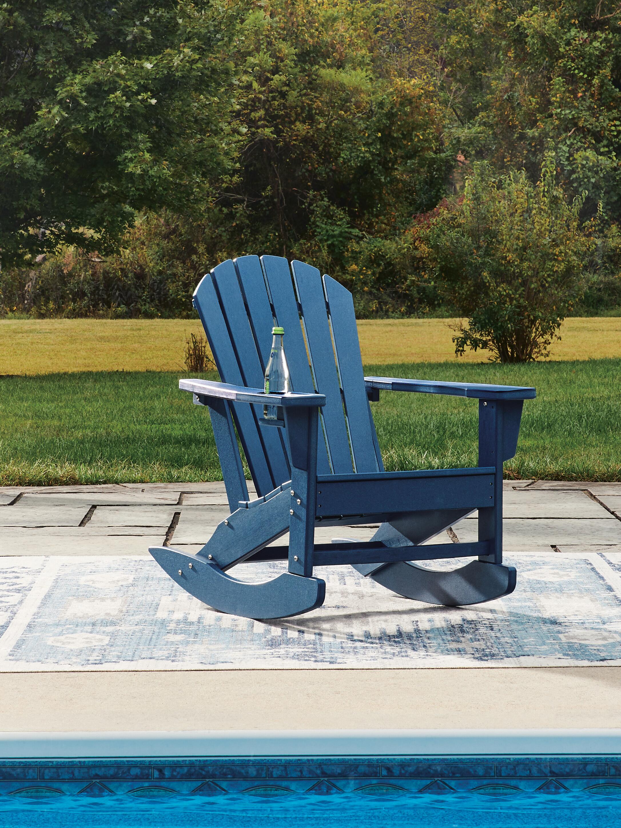 Dar Furniture - Ashley Furniture - Sundown Shores Outdoor Rocking Chair - Rocking Chair / Blue - PCP019-827