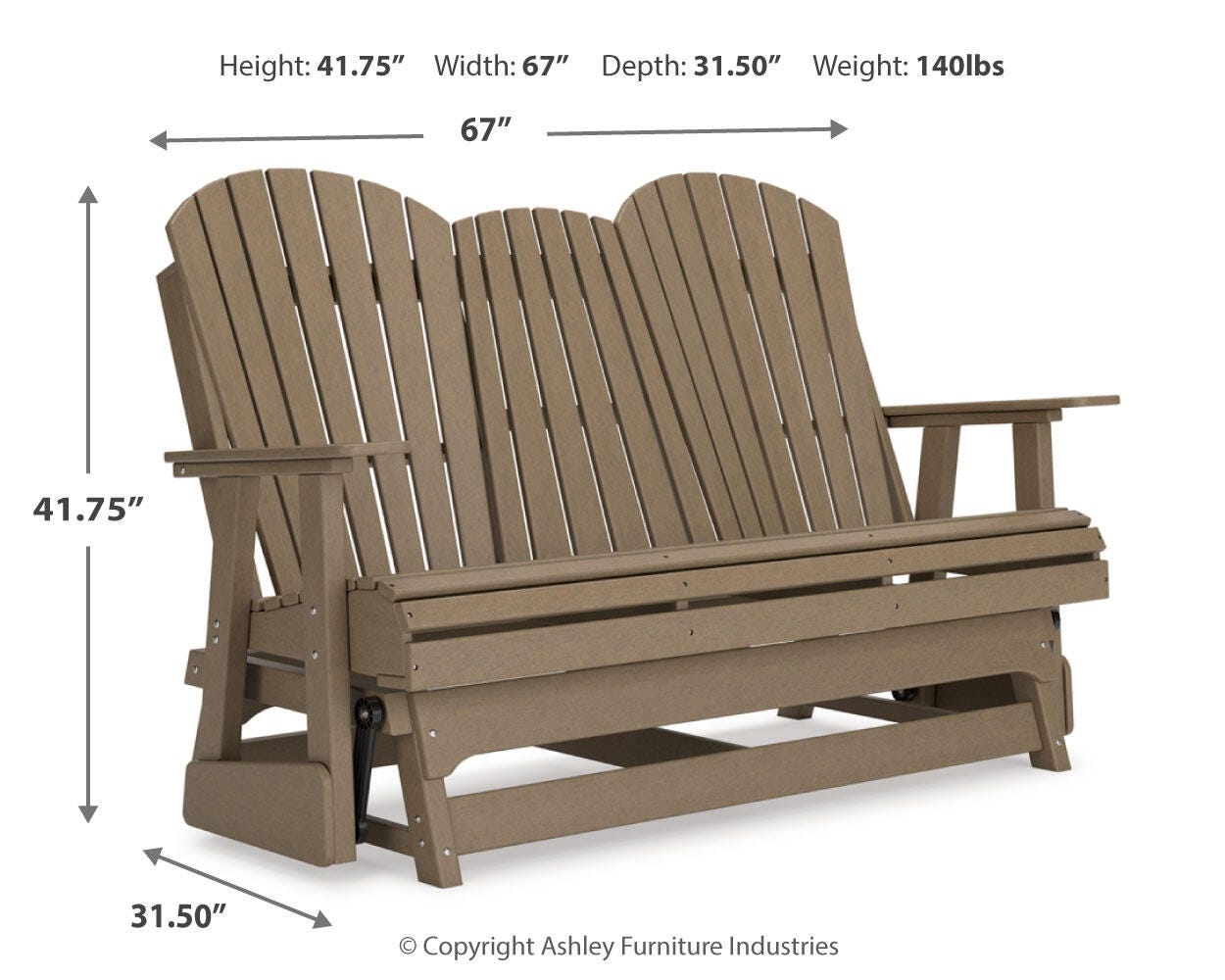 Hyland Wave Outdoor Glider Loveseat