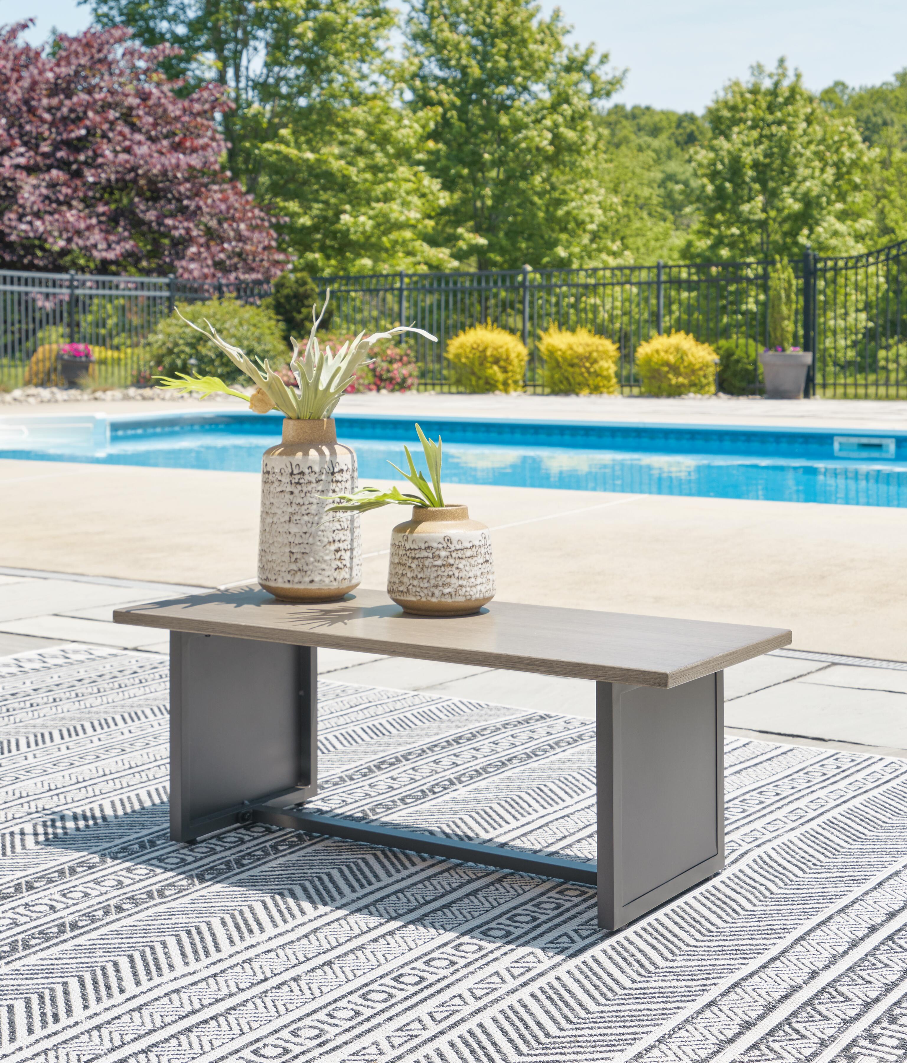 Dar Furniture - Ashley Furniture - Bree Zee Outdoor End Table - Rectangular End Table / Brown - P160-703