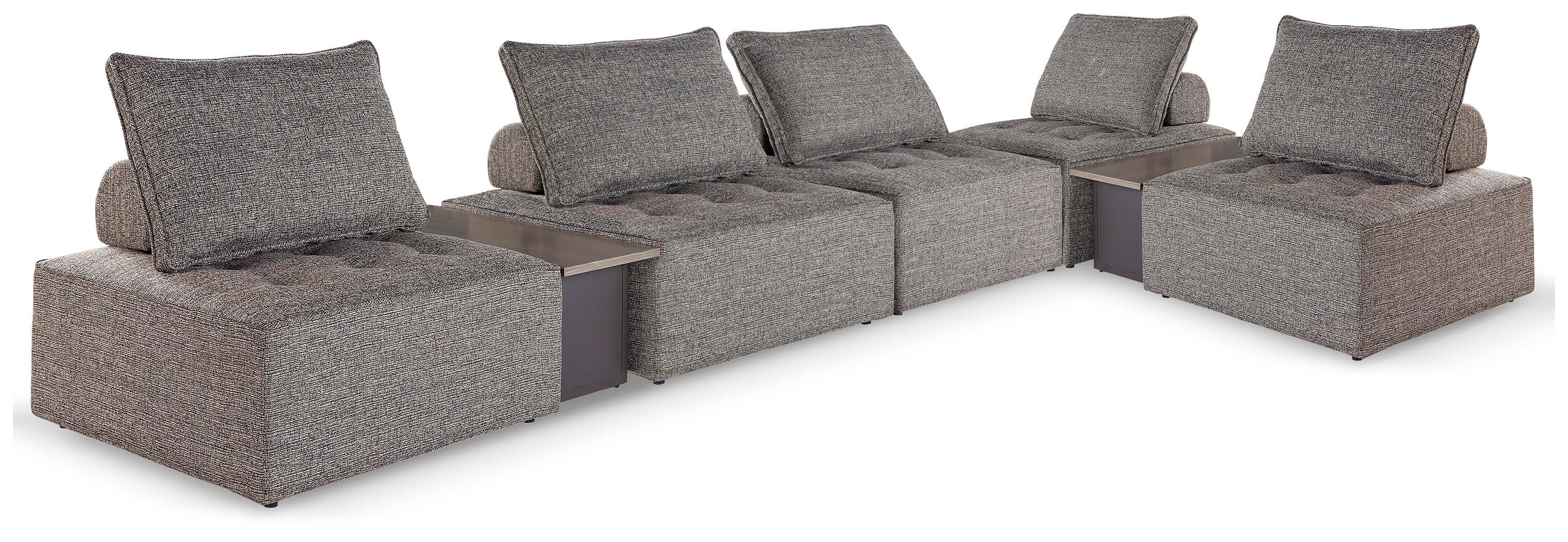 Dar Furniture - Ashley Furniture - Bree Zee 7-Piece Outdoor Modular Seating - 7-Piece Outdoor Modular Seating / Brown - P160P13
