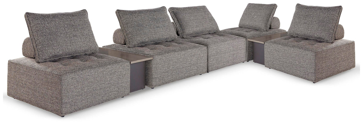 Dar Furniture - Ashley Furniture - Bree Zee 7-Piece Outdoor Modular Seating - 7-Piece Outdoor Modular Seating / Brown - P160P13