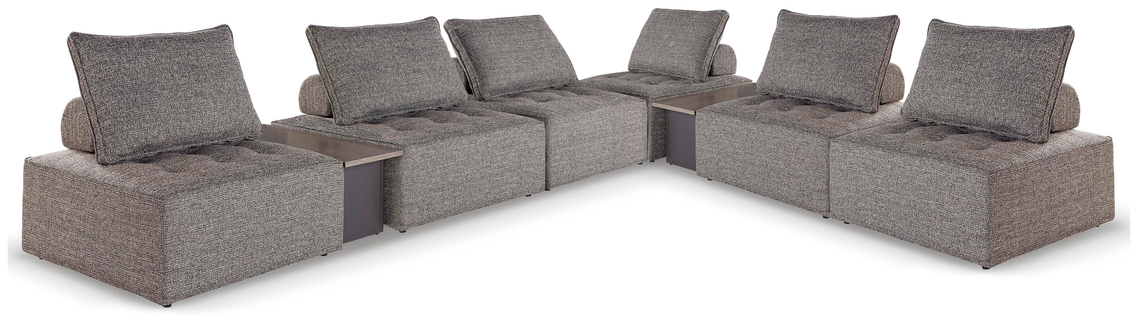 Dar Furniture - Ashley Furniture - Bree Zee 8-Piece Outdoor Modular Seating - 8-Piece Outdoor Modular Seating / Brown - P160P14