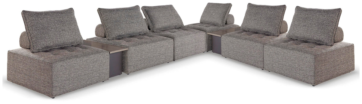 Dar Furniture - Ashley Furniture - Bree Zee 8-Piece Outdoor Modular Seating - 8-Piece Outdoor Modular Seating / Brown - P160P14
