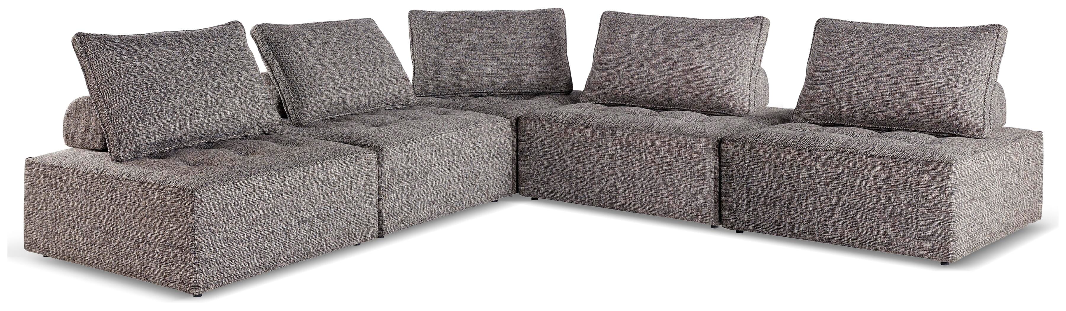Dar Furniture - Ashley Furniture - Bree Zee 5-Piece Outdoor Modular Seating - 5-Piece Outdoor Modular Seating / Brown - P160P10