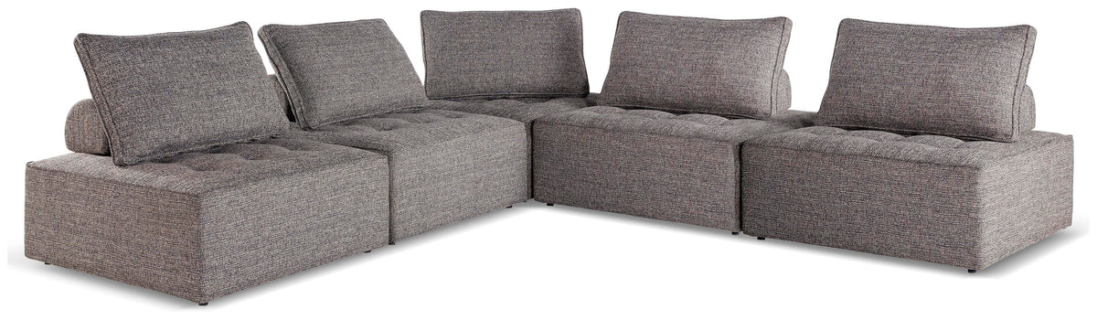 Dar Furniture - Ashley Furniture - Bree Zee 5-Piece Outdoor Modular Seating - 5-Piece Outdoor Modular Seating / Brown - P160P10