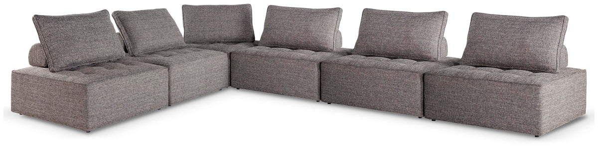 Dar Furniture - Ashley Furniture - Bree Zee 6-Piece Outdoor Modular Seating - 6-Piece Outdoor Modular Seating / Brown - P160P11