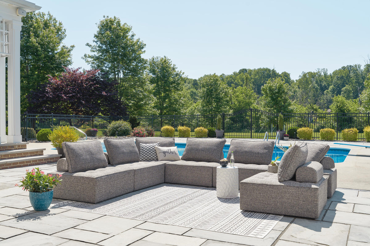 Dar Furniture - Ashley Furniture - Bree Zee 8-Piece Outdoor Sectional - 8-Piece Outdoor Sectional / Brown - P160P6