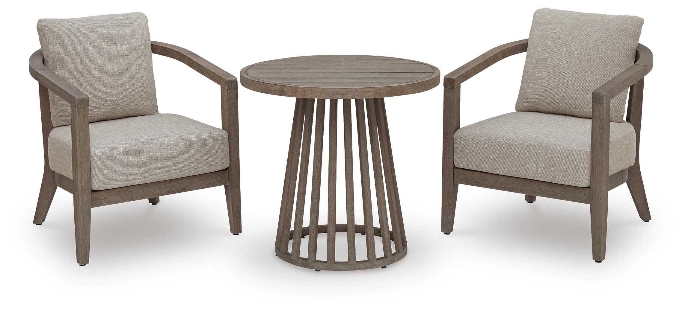 Joy Lagoon Outdoor Chairs with Cushions/Table (Set of 3)