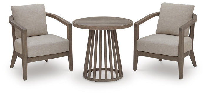 Joy Lagoon Outdoor Chairs with Cushions/Table (Set of 3)