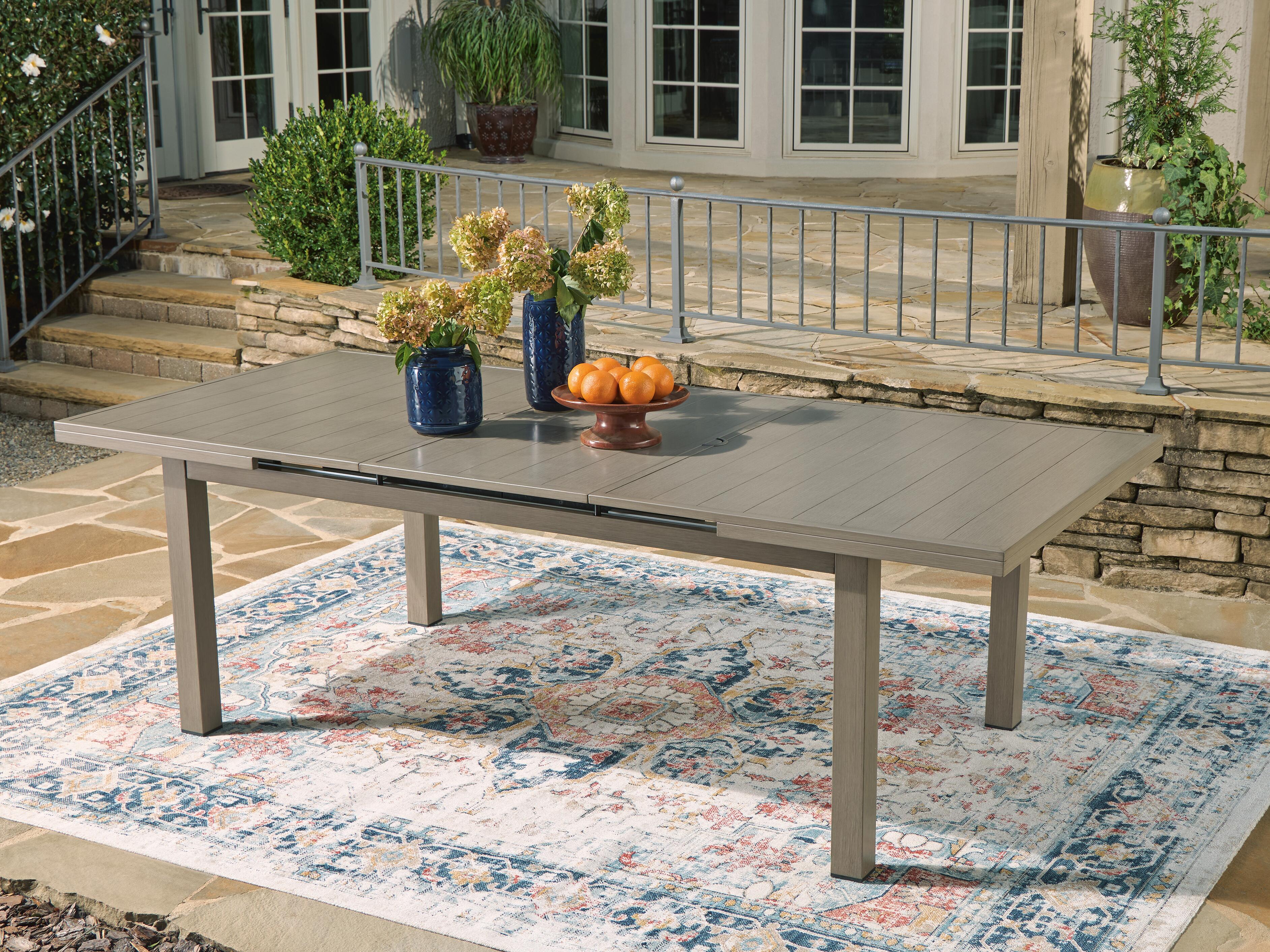 Dar Furniture - Ashley Furniture - Beach Front Outdoor Dining Table - RECT Dining Room EXT Table / Beige - P323-635