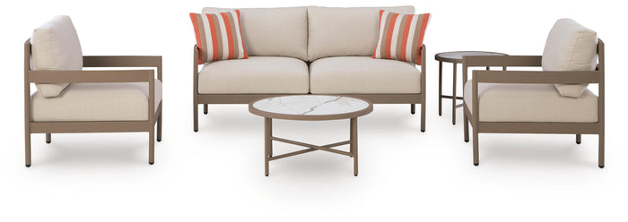 Bluff Trail Outdoor Love/Chairs/Tables Set (Set of 5)