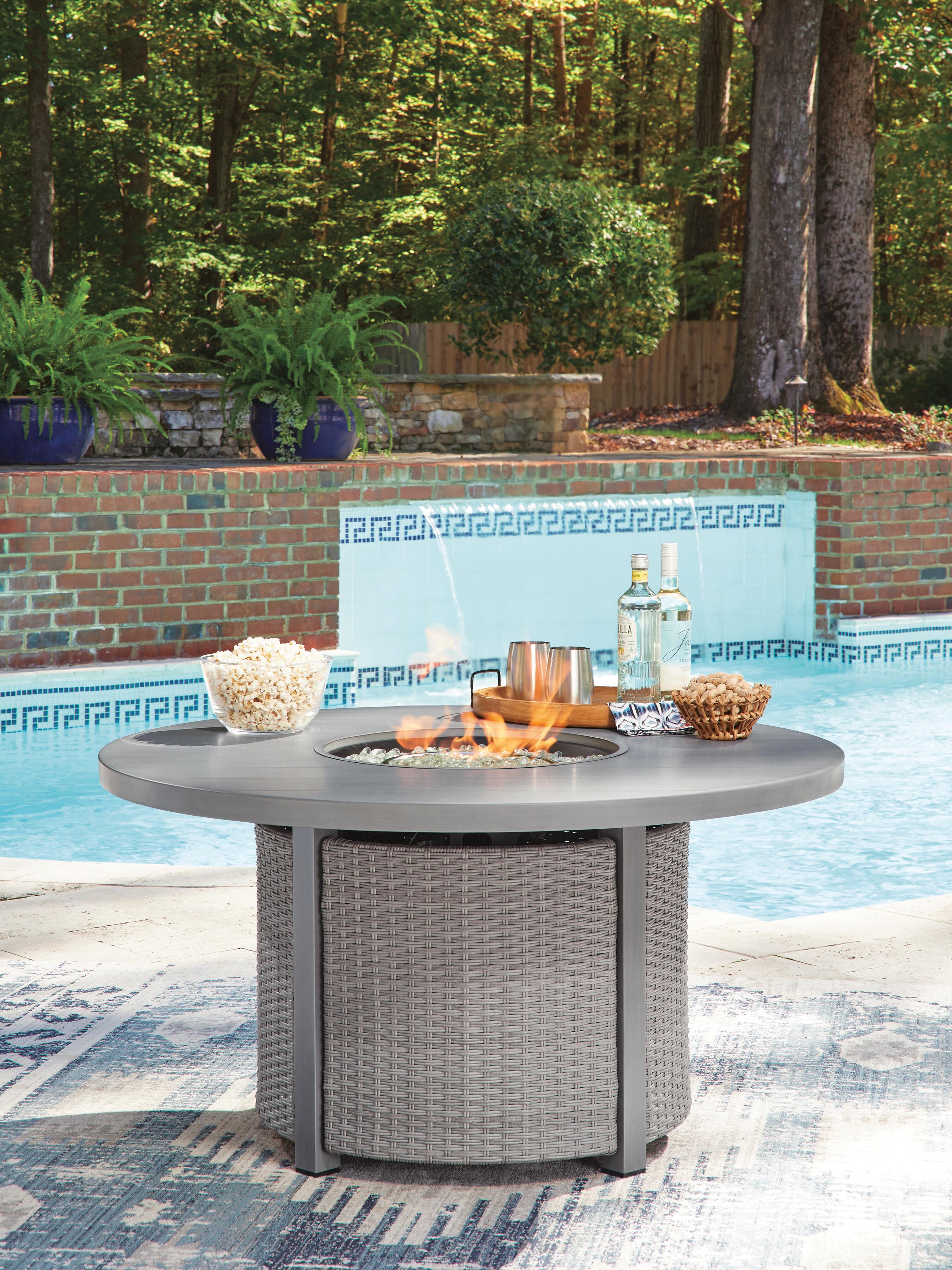 Half Moon Beach Outdoor Fire Pit Table