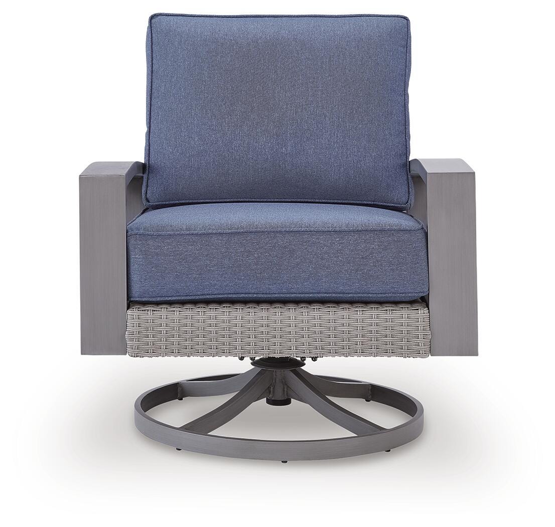 Half Moon Beach Outdoor Swivel Lounge Chair with Cushion