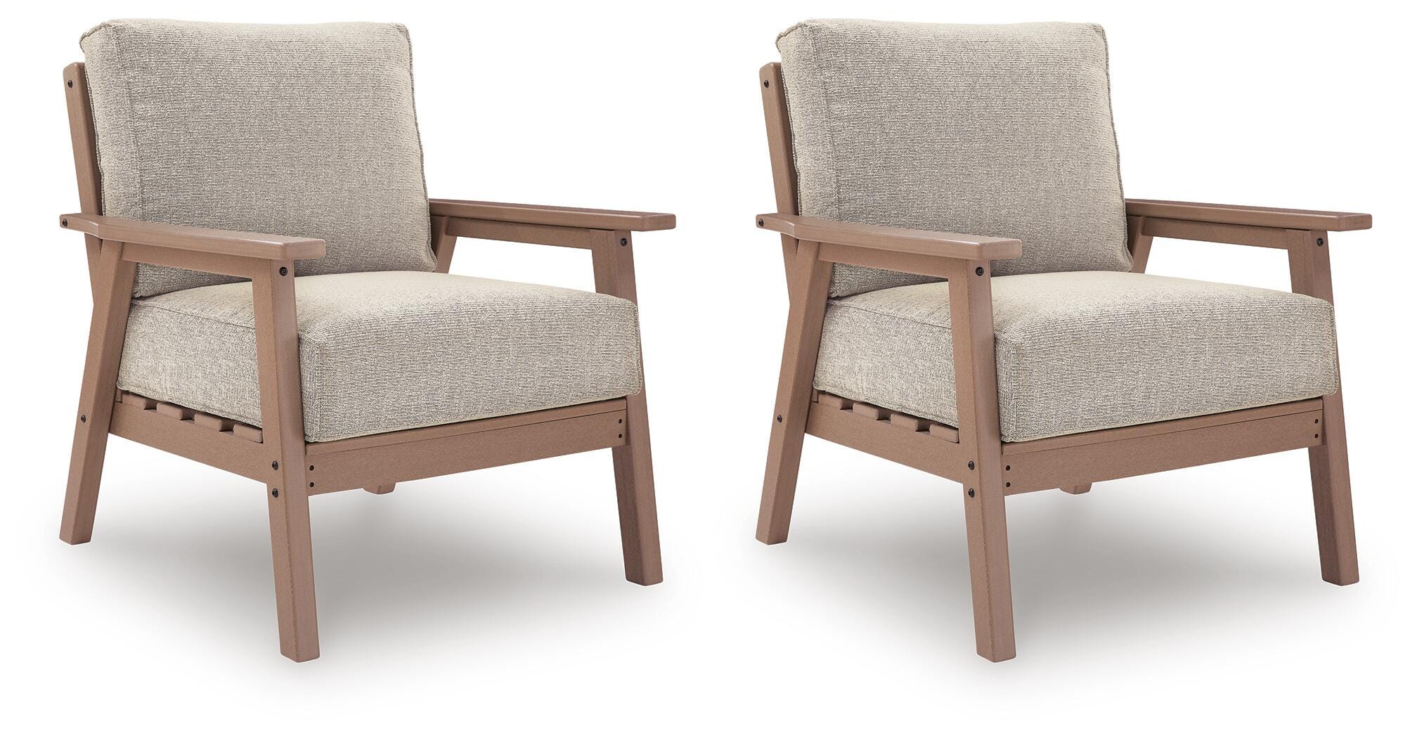 Grover Beach Outdoor Lounge Chair with Cushion (Set of 2)