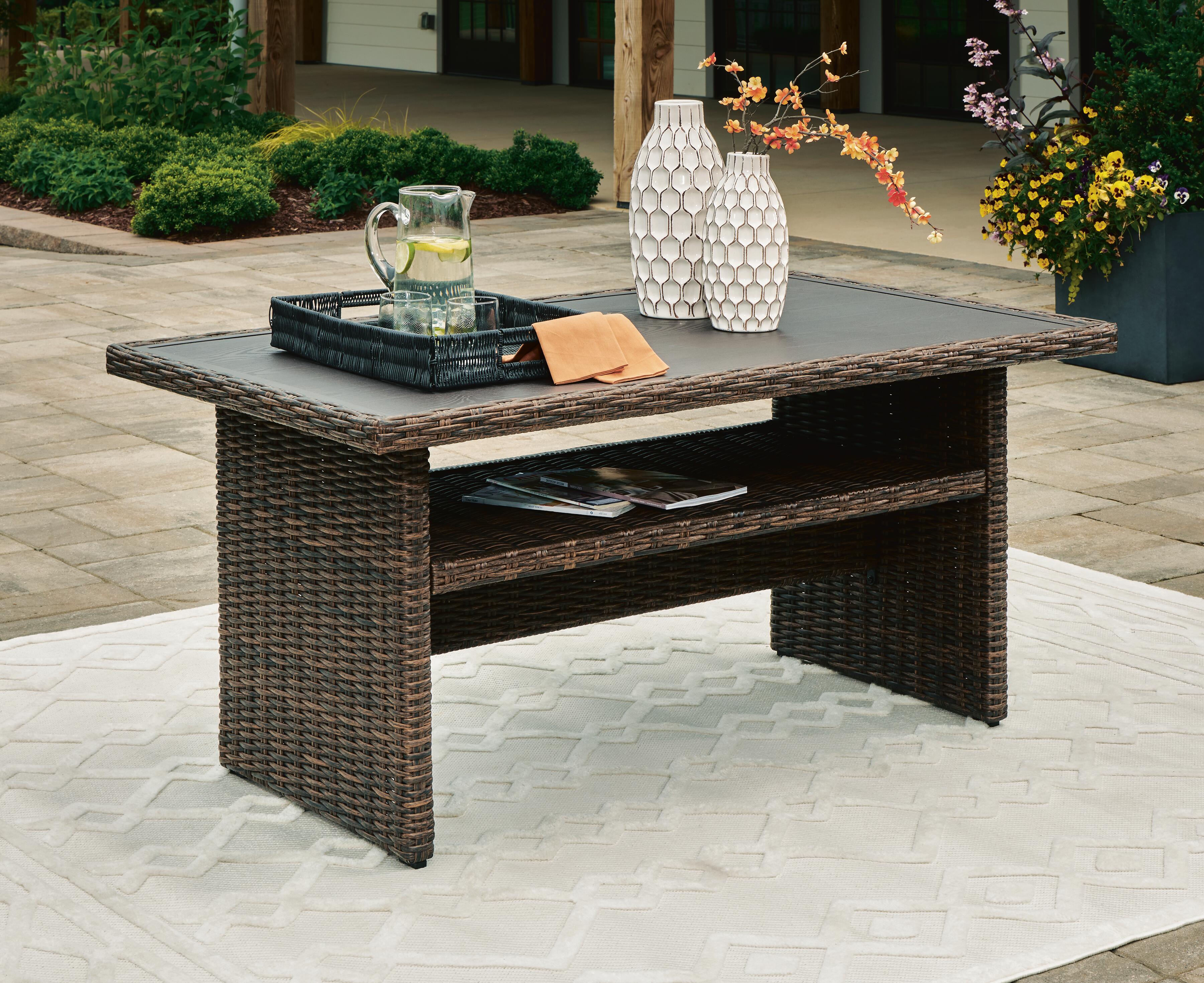 Dar Furniture - Ashley Furniture - Brook Ranch Outdoor Multi-use Table - RECT Multi-Use Table / Brown - P465-625