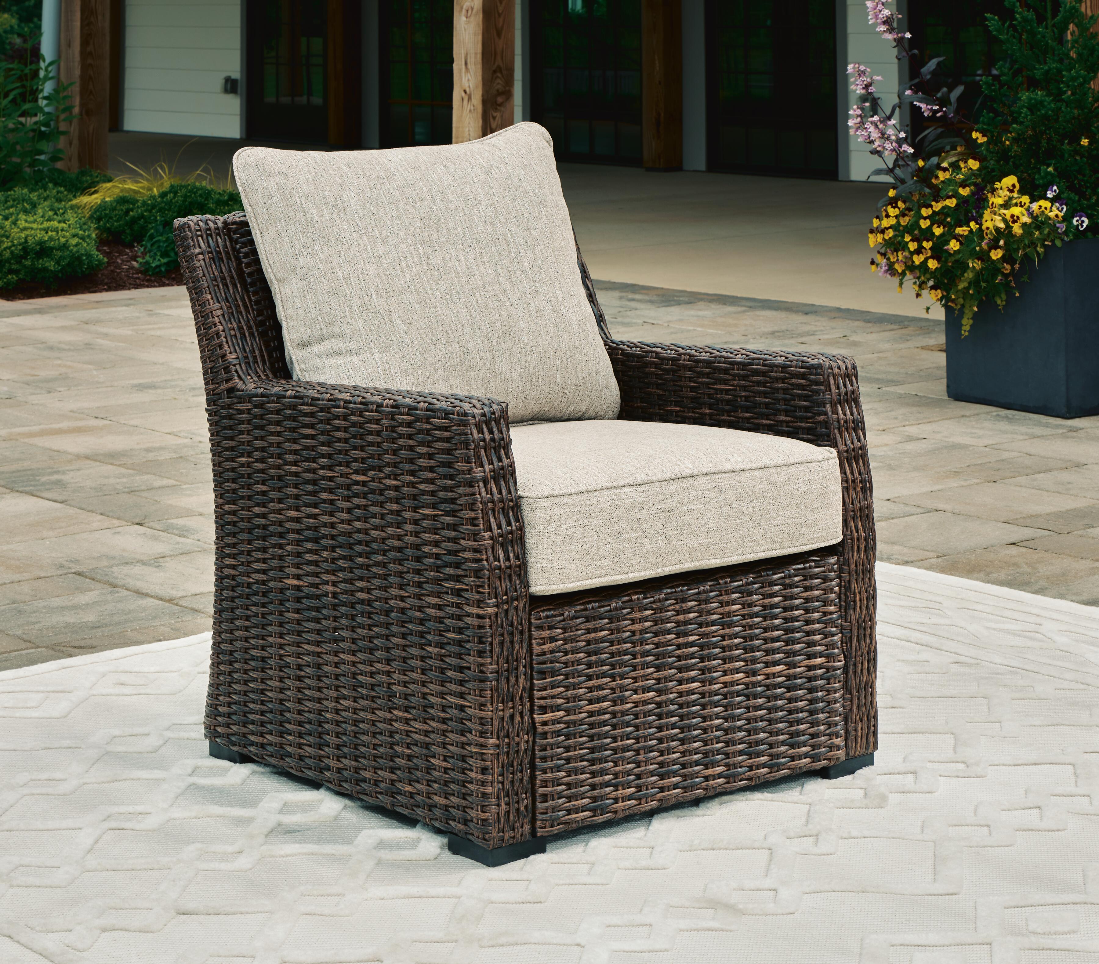 Dar Furniture - Ashley Furniture - Brook Ranch Outdoor Lounge Chair with Cushion - Lounge Chair w/Cushion (1/CN) / Brown - P465-820