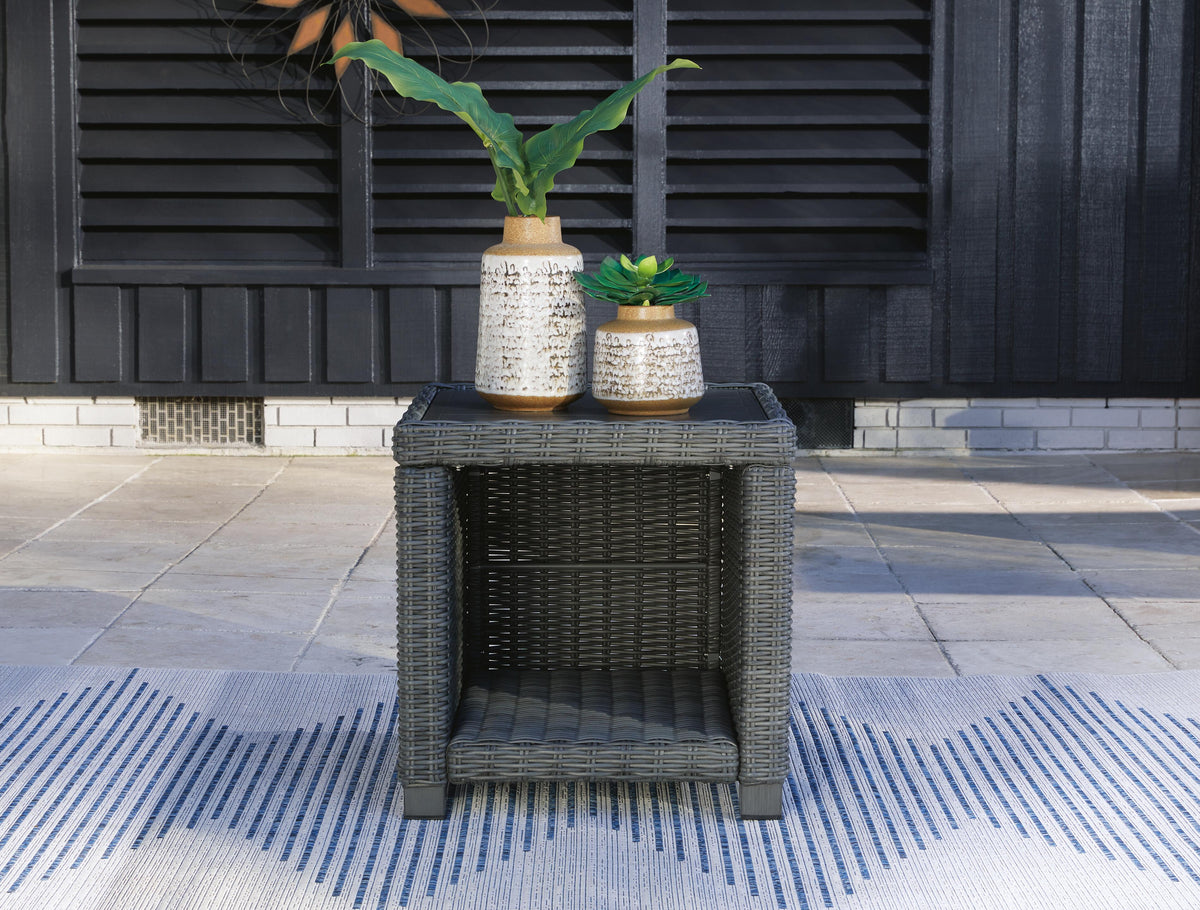 Dar Furniture - Ashley Furniture - Elite Park Outdoor End Table - Square End Table / Gray - P518-702