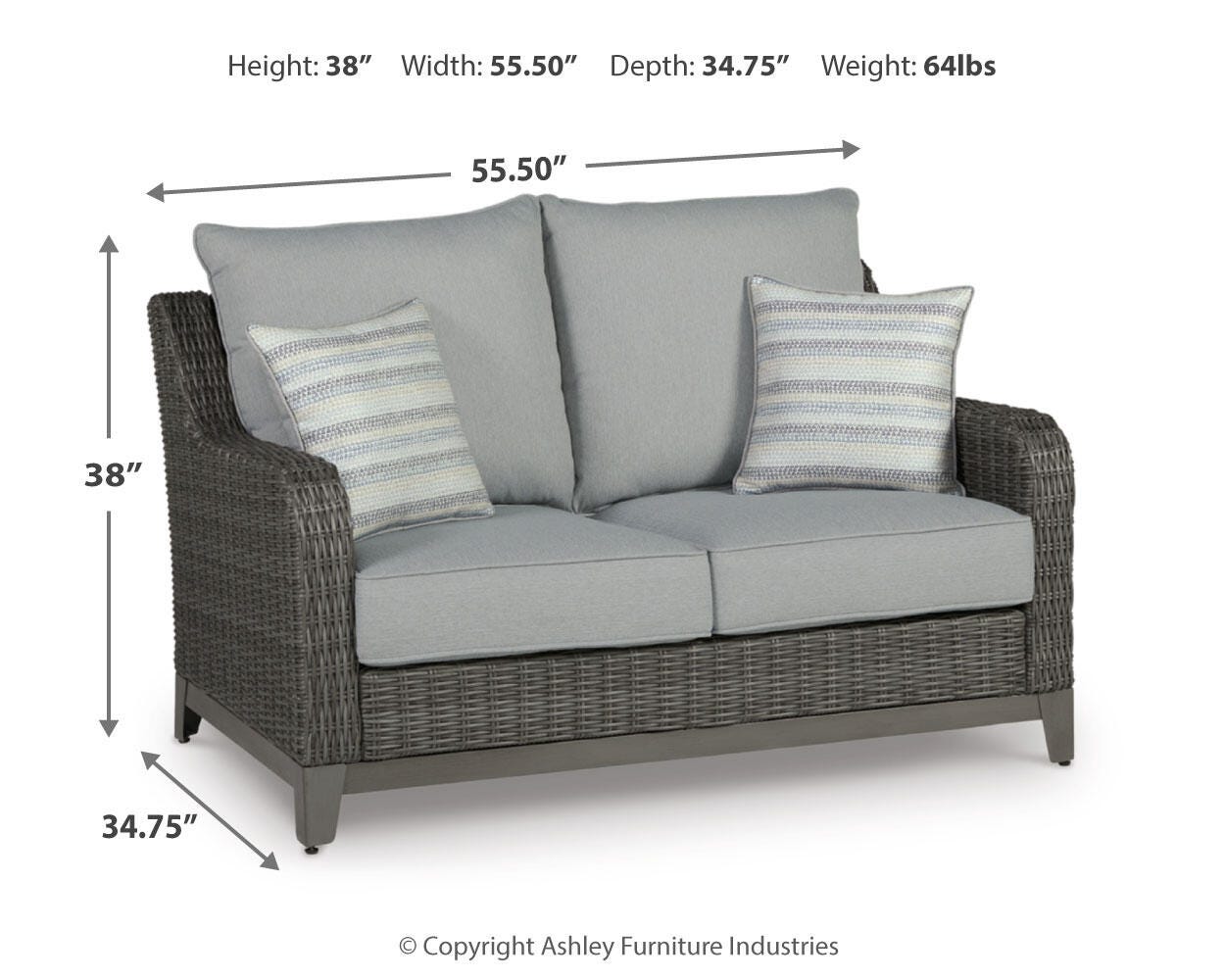 Elite Park Outdoor Loveseat with Cushion