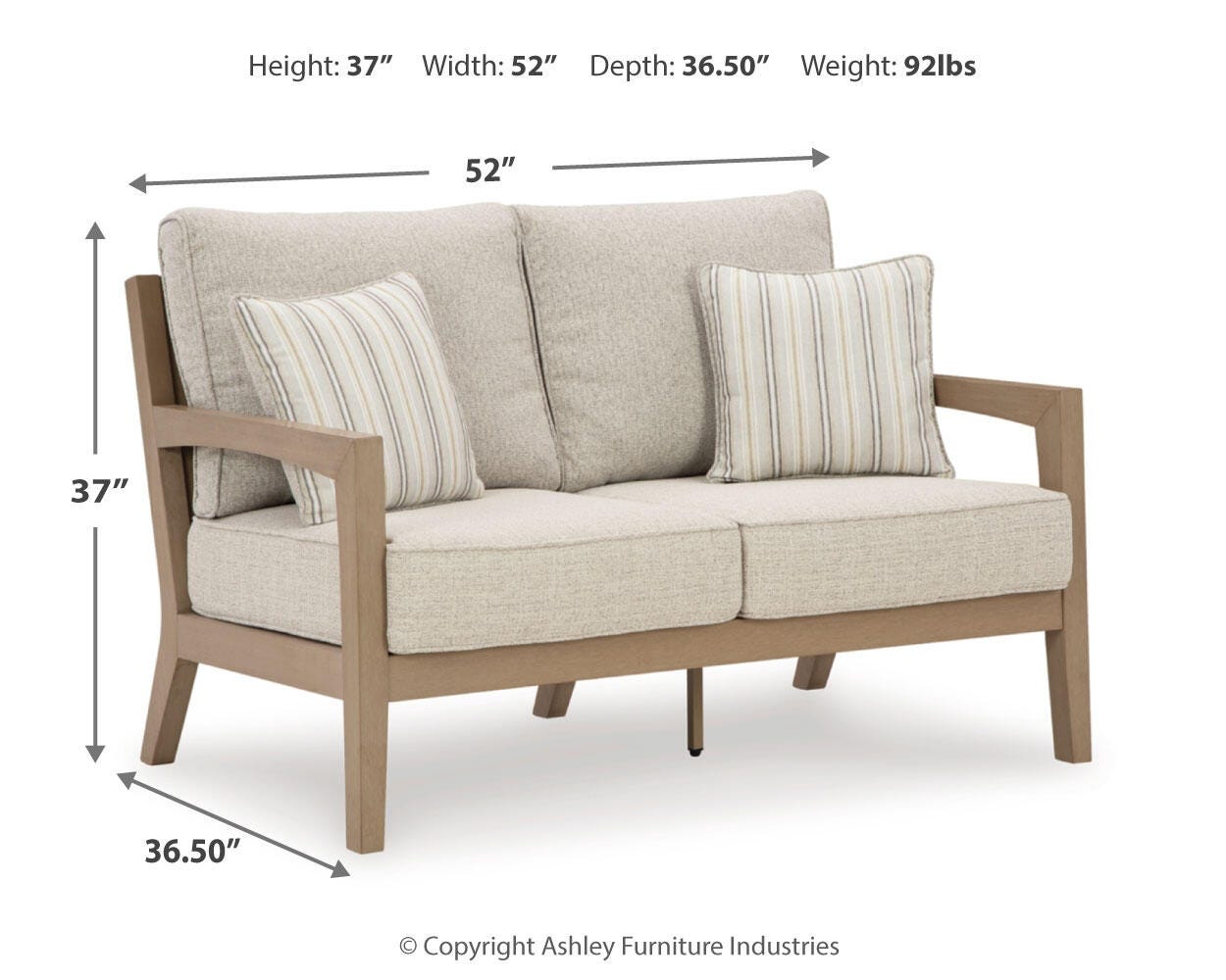Hallow Creek Outdoor Loveseat with Cushion