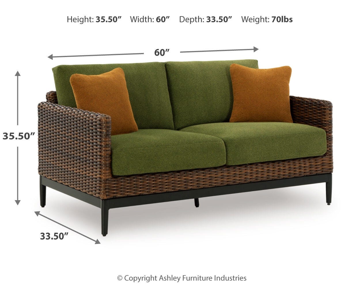 Horizon Hall Outdoor Loveseat with Cushion