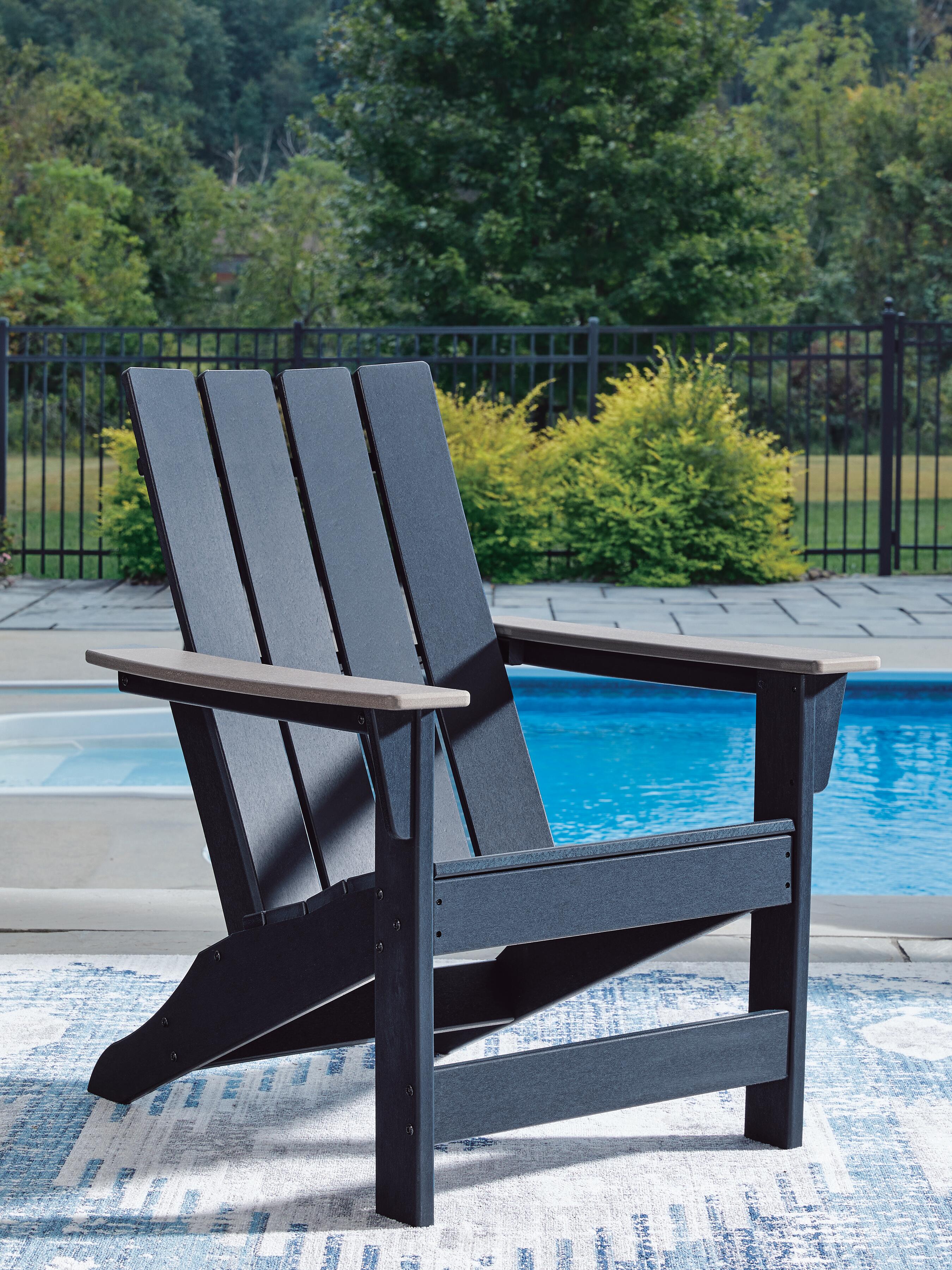 Dar Furniture - Ashley Furniture - East Beach Adirondack Chair - Adirondack Chair / Navy Blue/Driftwood - PCP587-898