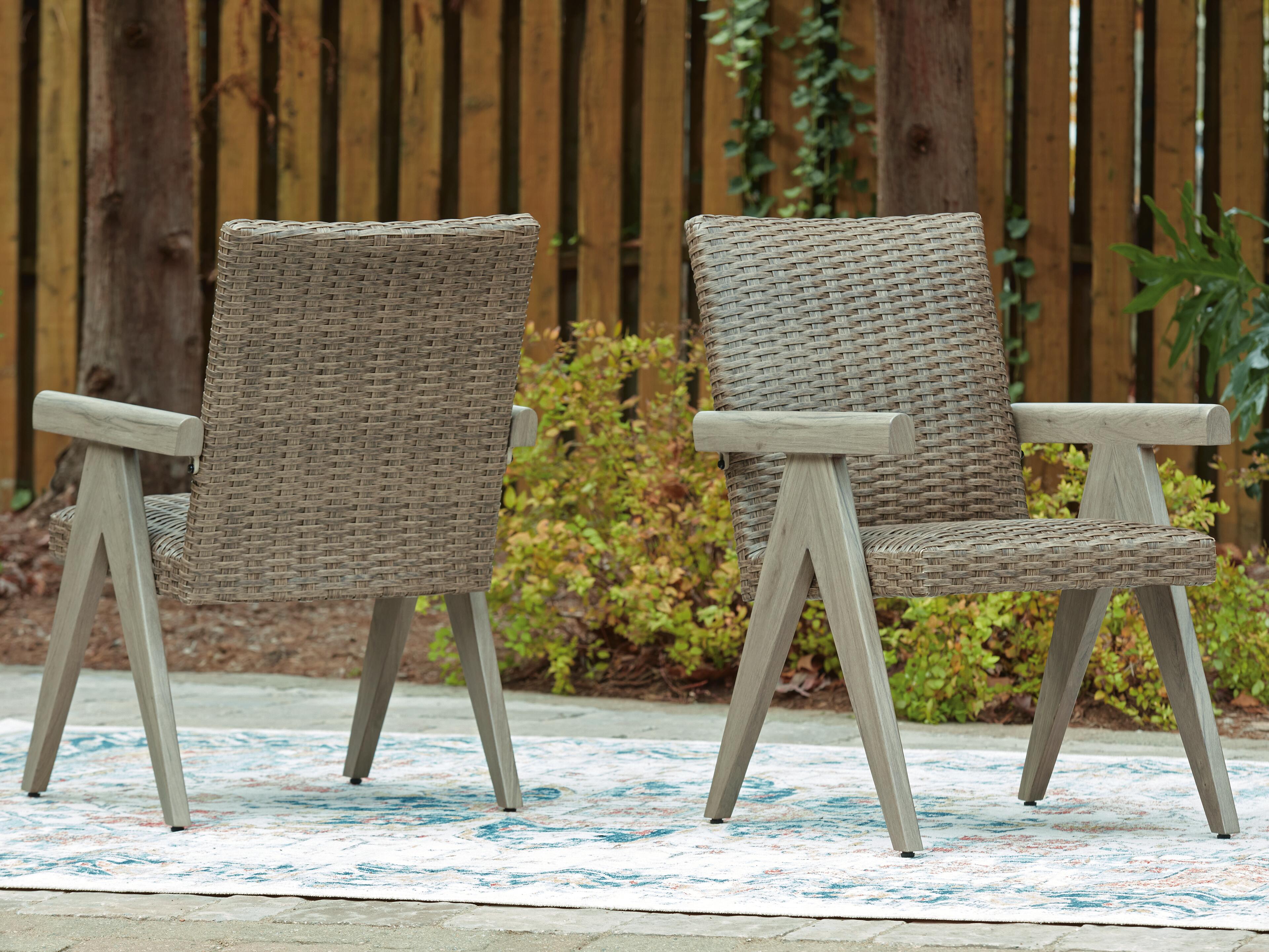 Dar Furniture - Ashley Furniture - Cliff Trails Outdoor Arm Chair (Set of 2) - Arm Chair (Set of 2) / Beige - PCP690-601A