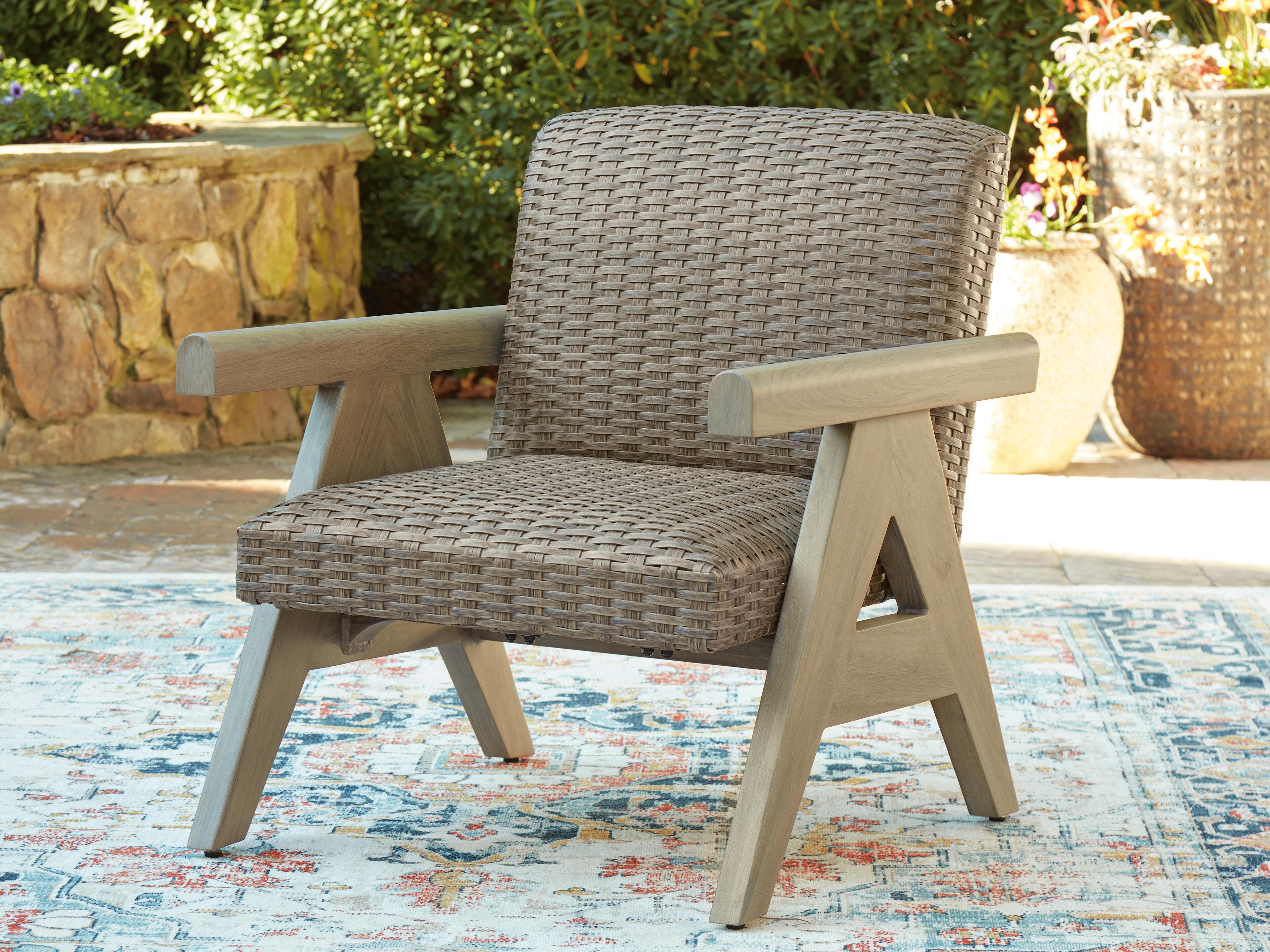Dar Furniture - Ashley Furniture - Cliff Trails Outdoor Rocking Lounge Chair - Rocking Lounge Chair / Beige - PCP690-821