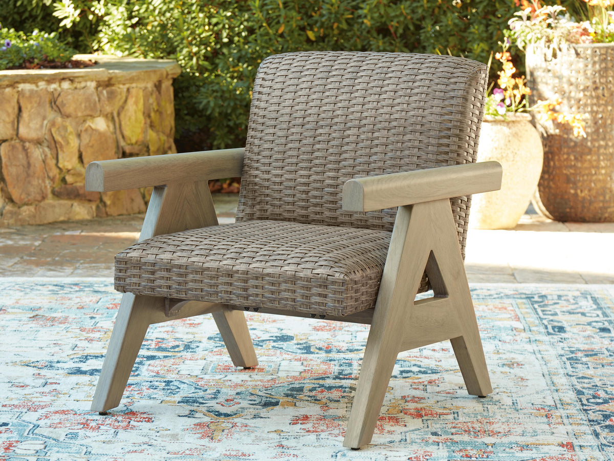 Dar Furniture - Ashley Furniture - Cliff Trails Outdoor Rocking Lounge Chair - Rocking Lounge Chair / Beige - PCP690-821