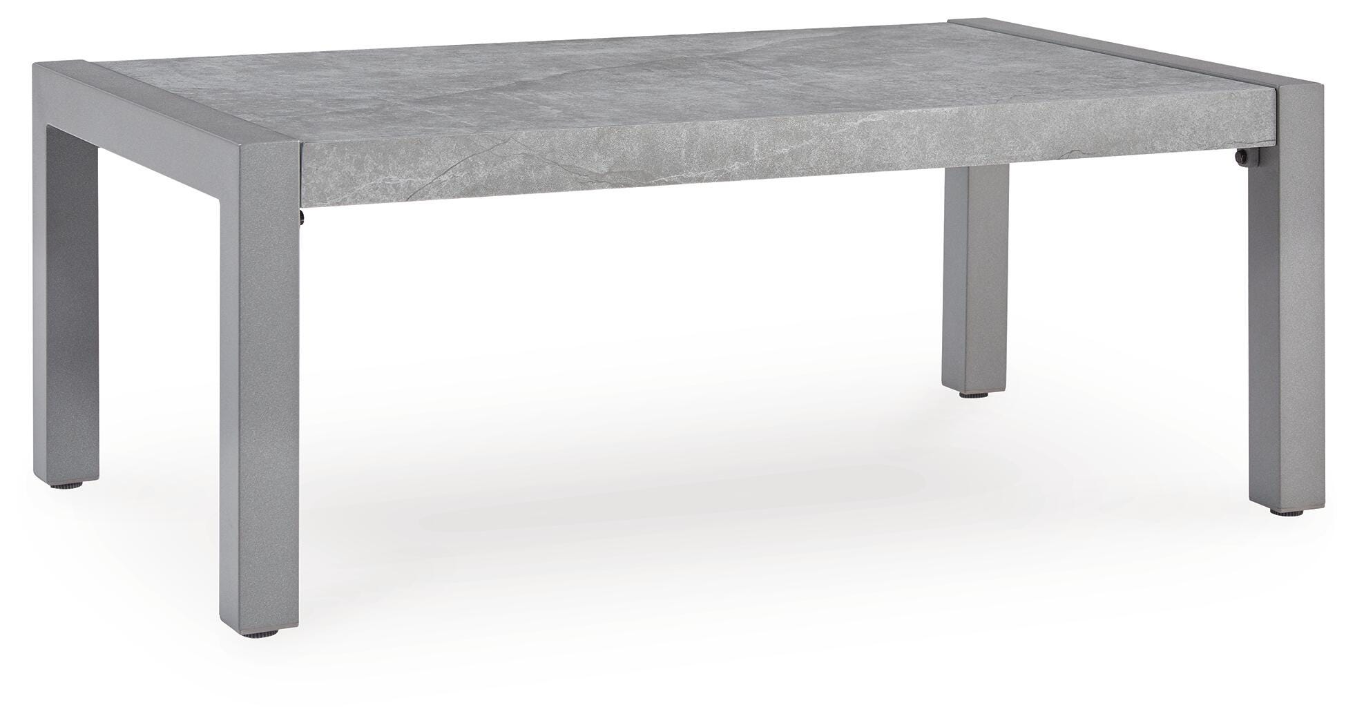 Dar Furniture - Ashley Furniture - Hurley Park Outdoor Coffee Table - Rectangular Cocktail Table / Gray - PCP695-701