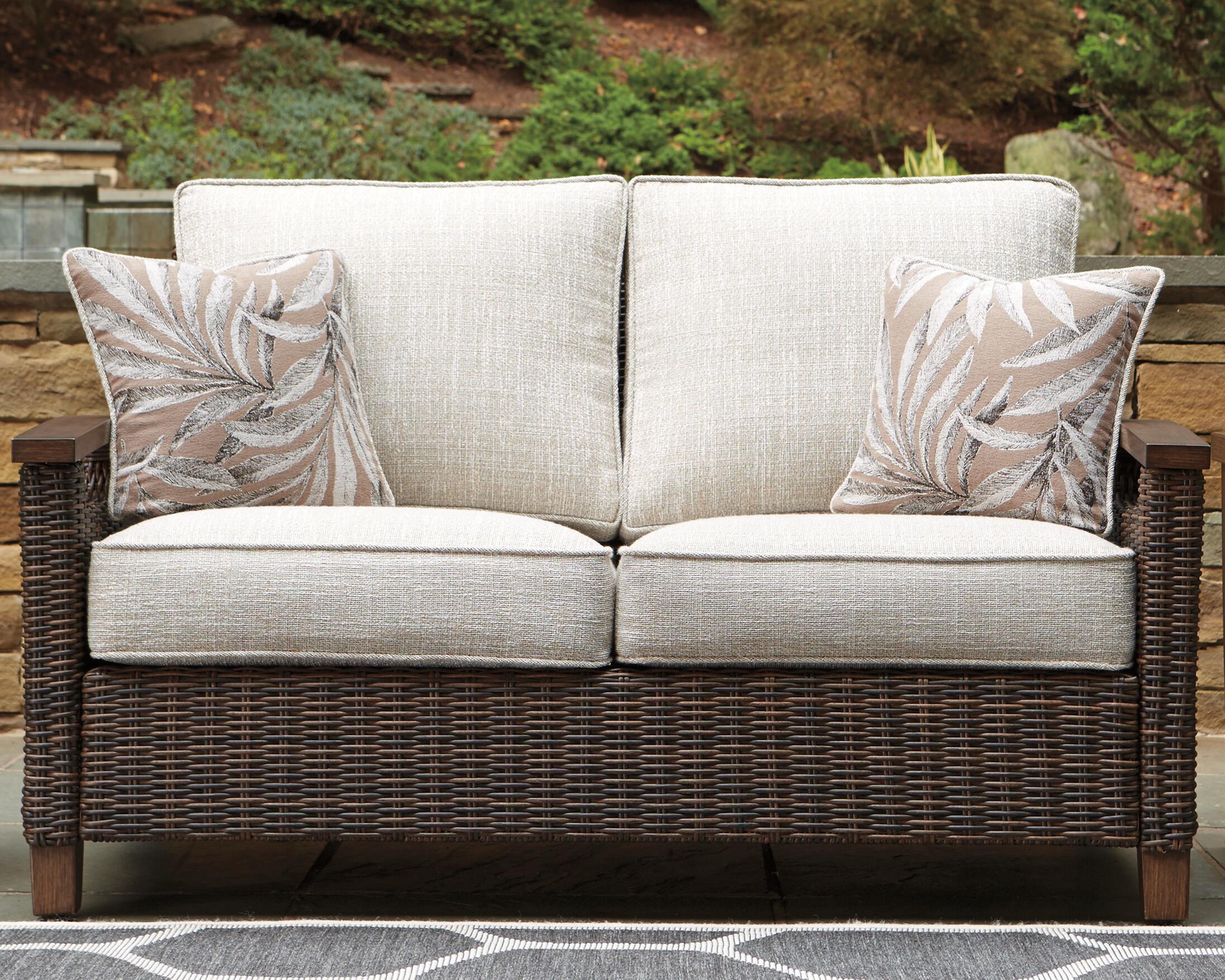 Dar Furniture - Ashley Furniture - Paradise Trail Loveseat with Cushion - Loveseat w/Cushion / Medium Brown - P750-835