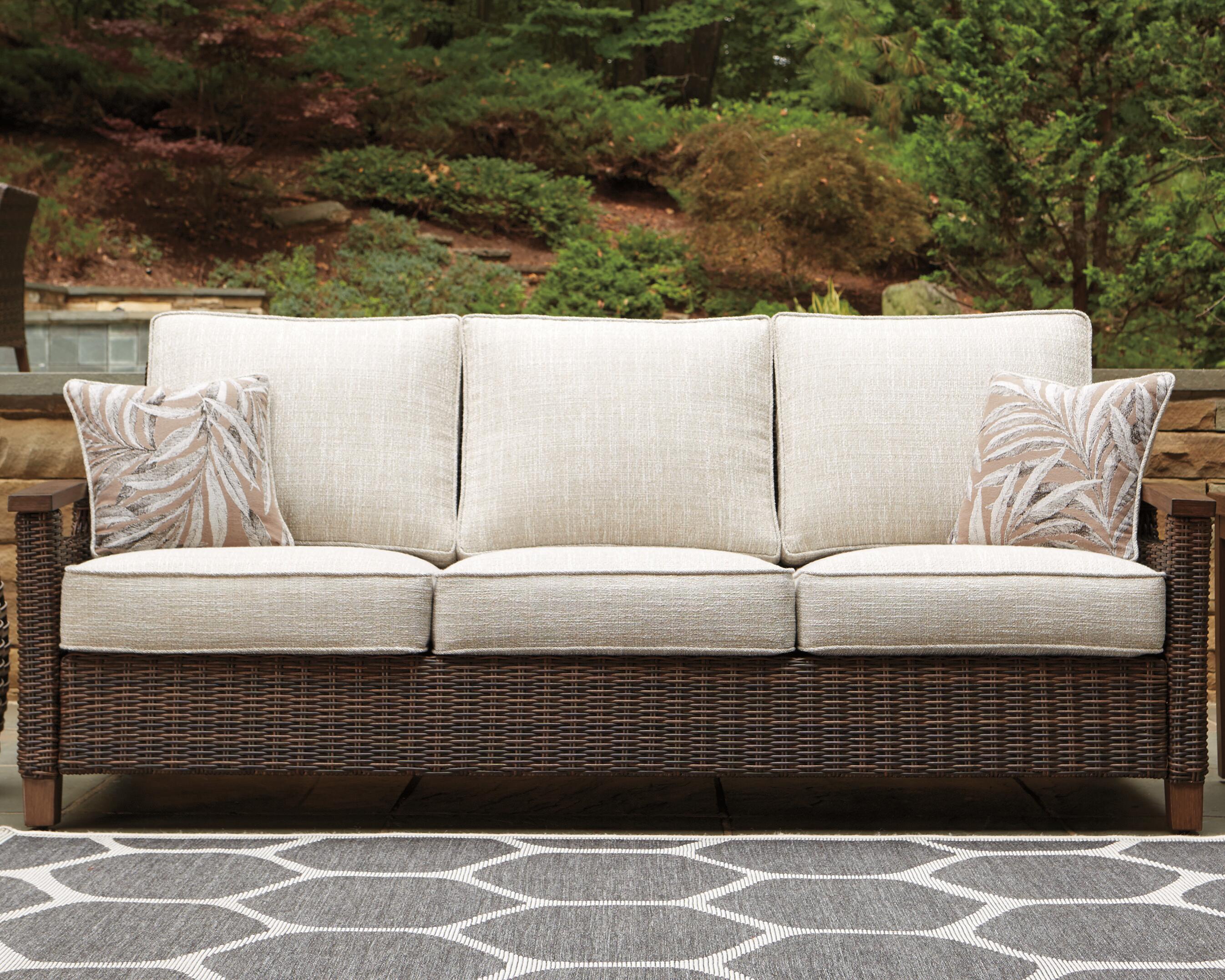 Dar Furniture - Ashley Furniture - Paradise Trail Sofa with Cushion - Sofa with Cushion / Medium Brown - P750-838