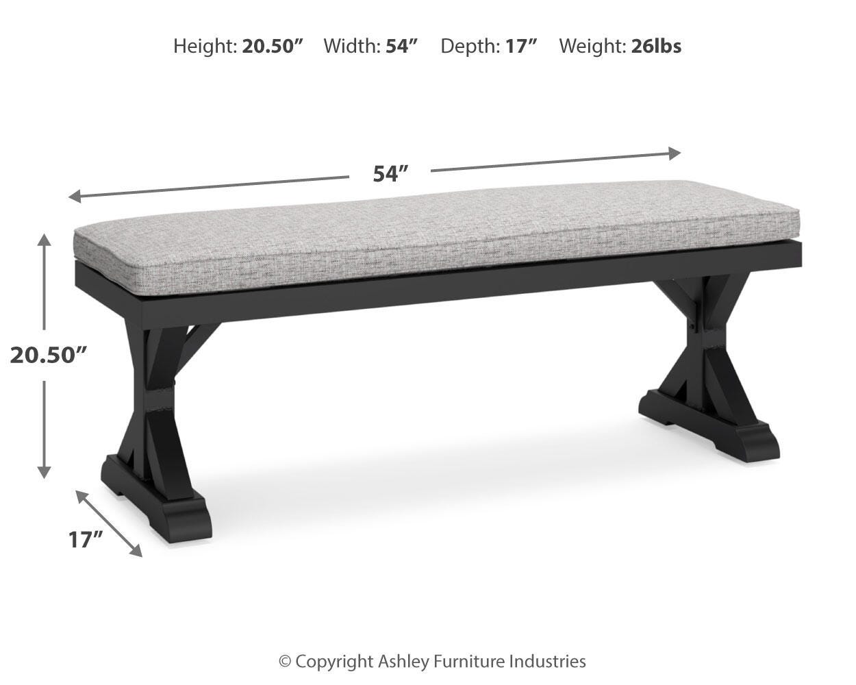 Beachcroft Outdoor Bench with Cushion