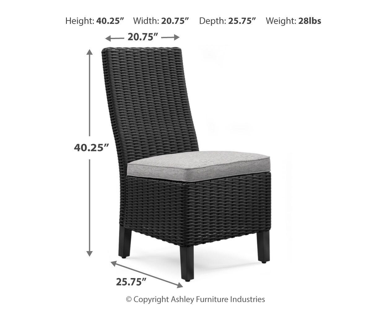 Beachcroft Outdoor Side Chair with Cushion (Set of 2)