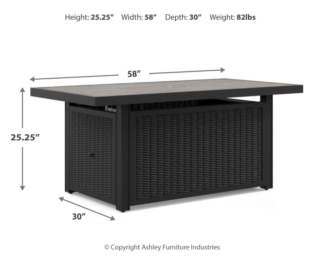 Beachcroft Outdoor Fire Pit Table